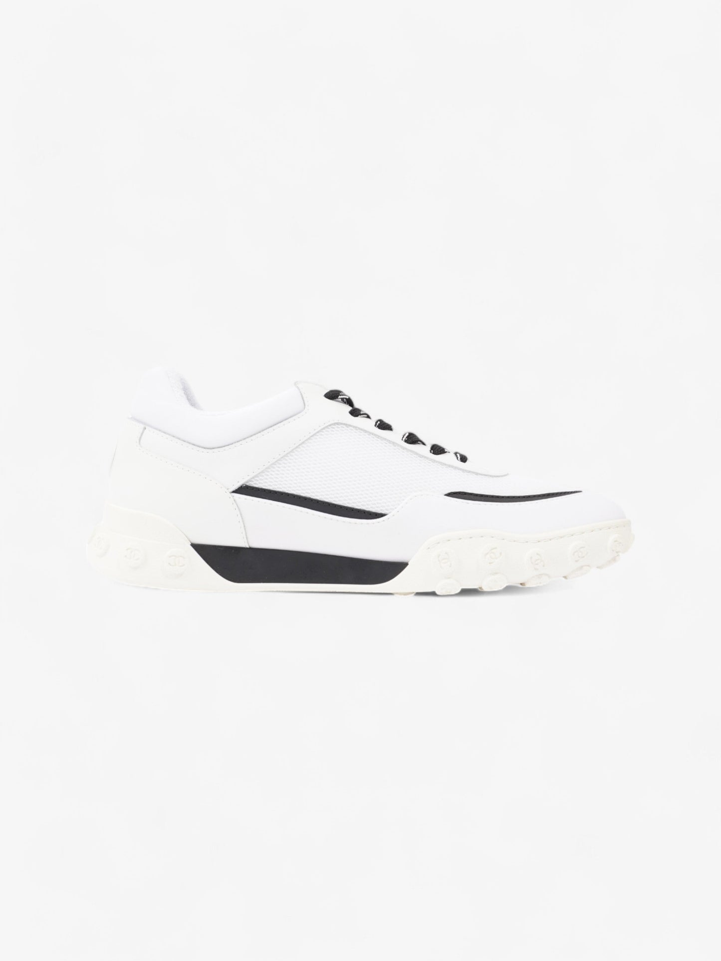 Chanel CC Sneakers White / Black Mesh EU 42 UK 8