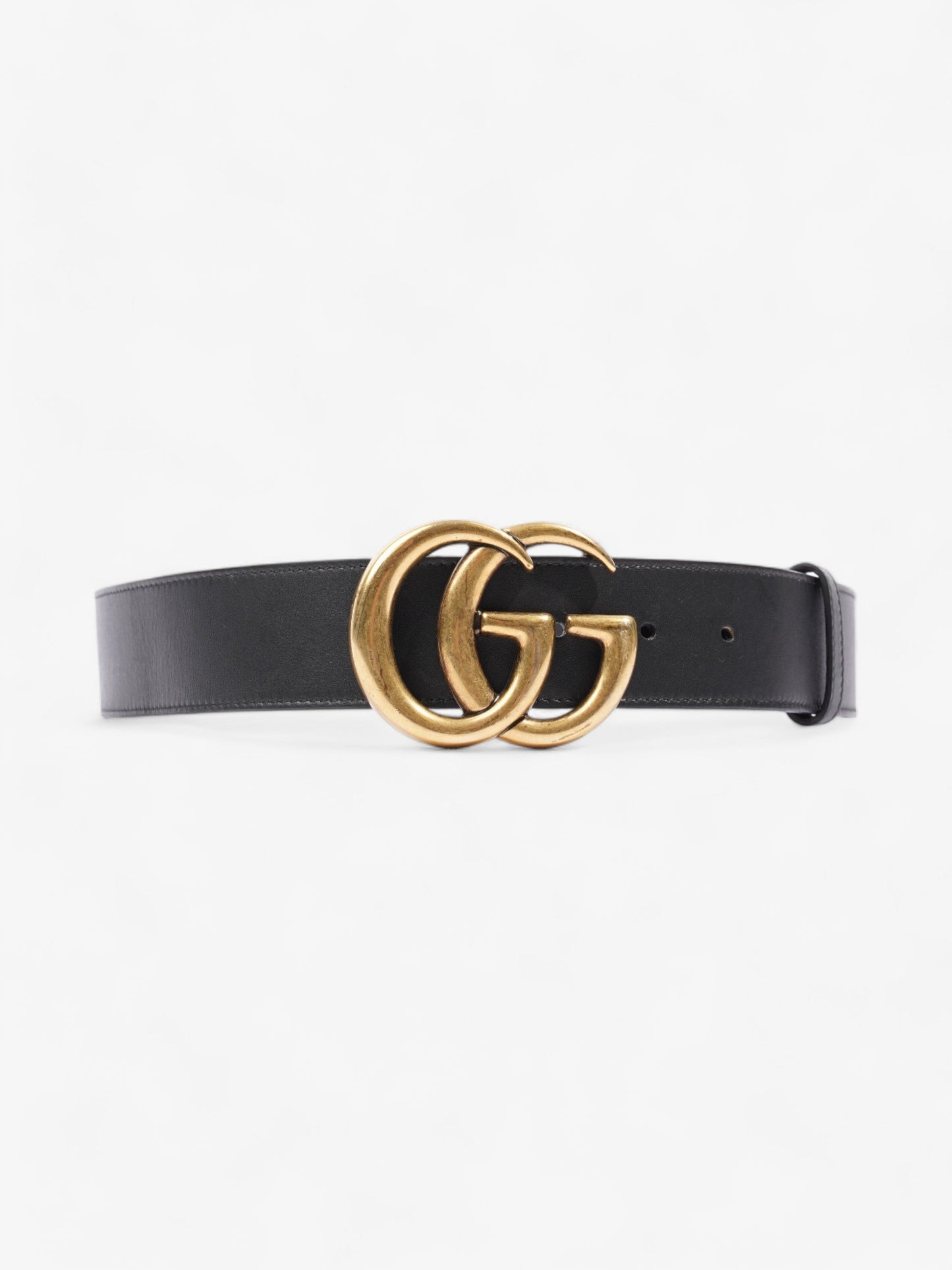 Gucci GG Marmont Wide Belt Black Leather 90cm / 36"