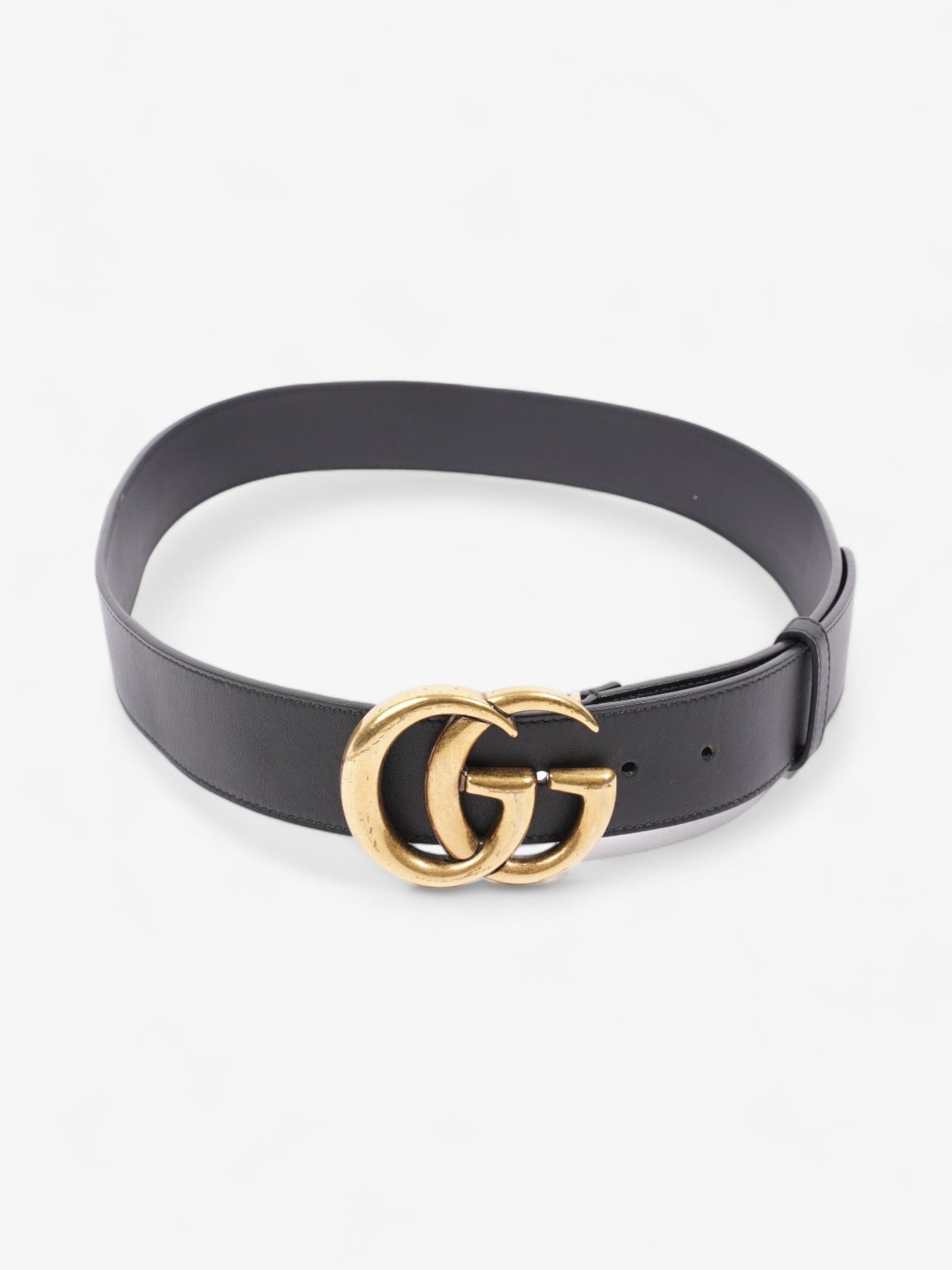 Gucci GG Marmont Wide Belt Black Leather 90cm / 36"
