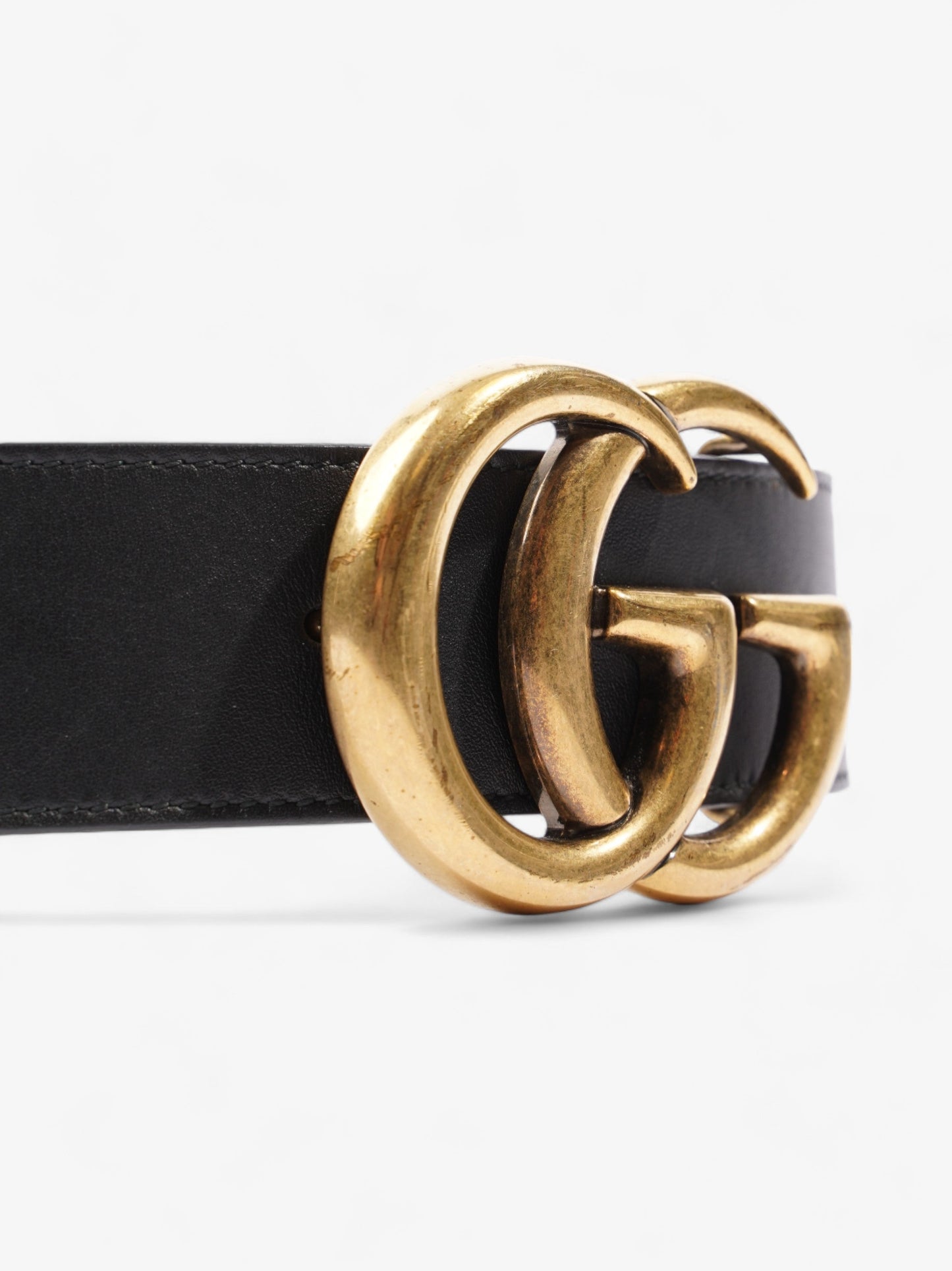 Gucci GG Marmont Wide Belt Black Leather 90cm / 36"