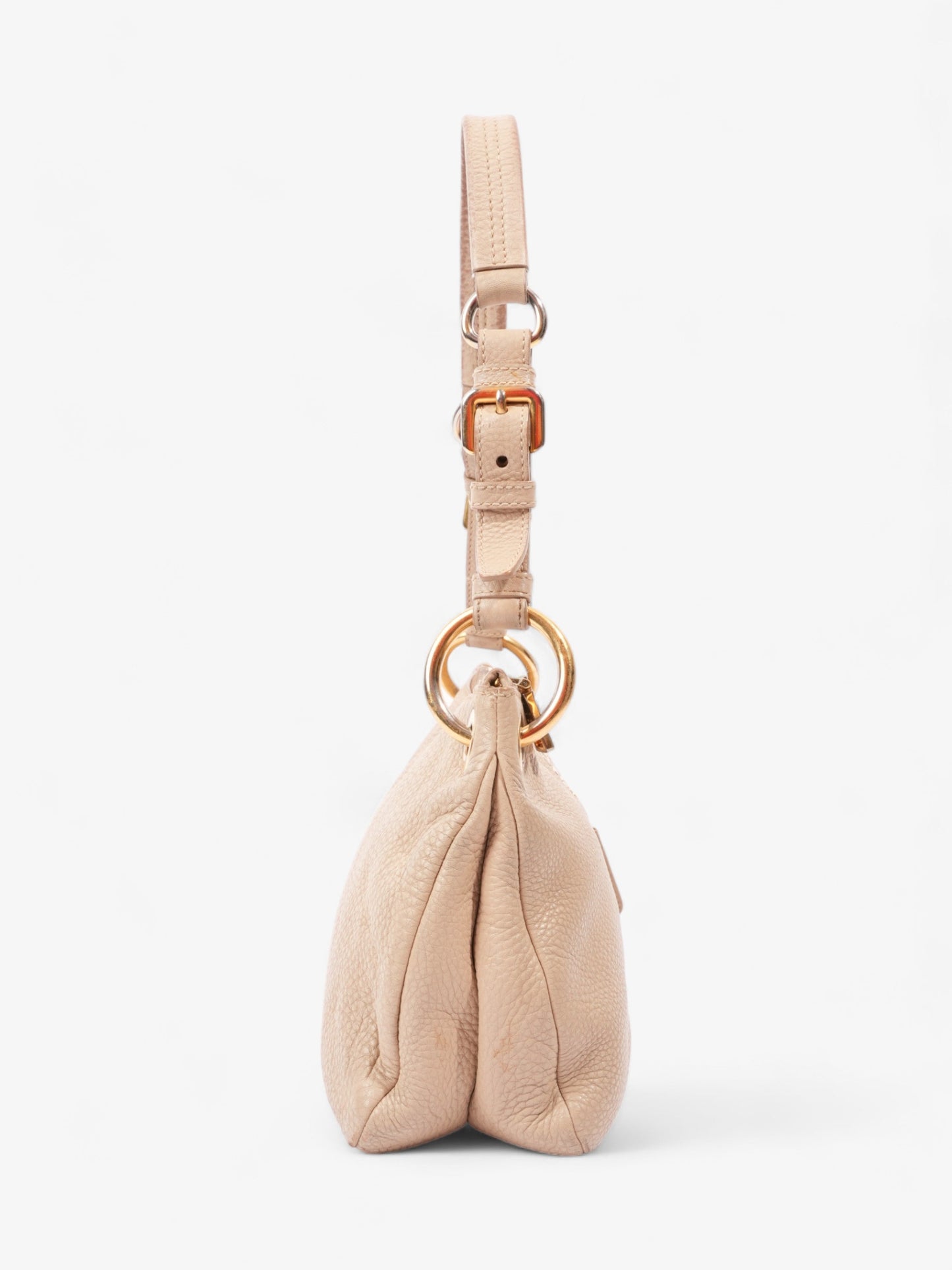 Prada Belted Zipped Beige Leather Medium