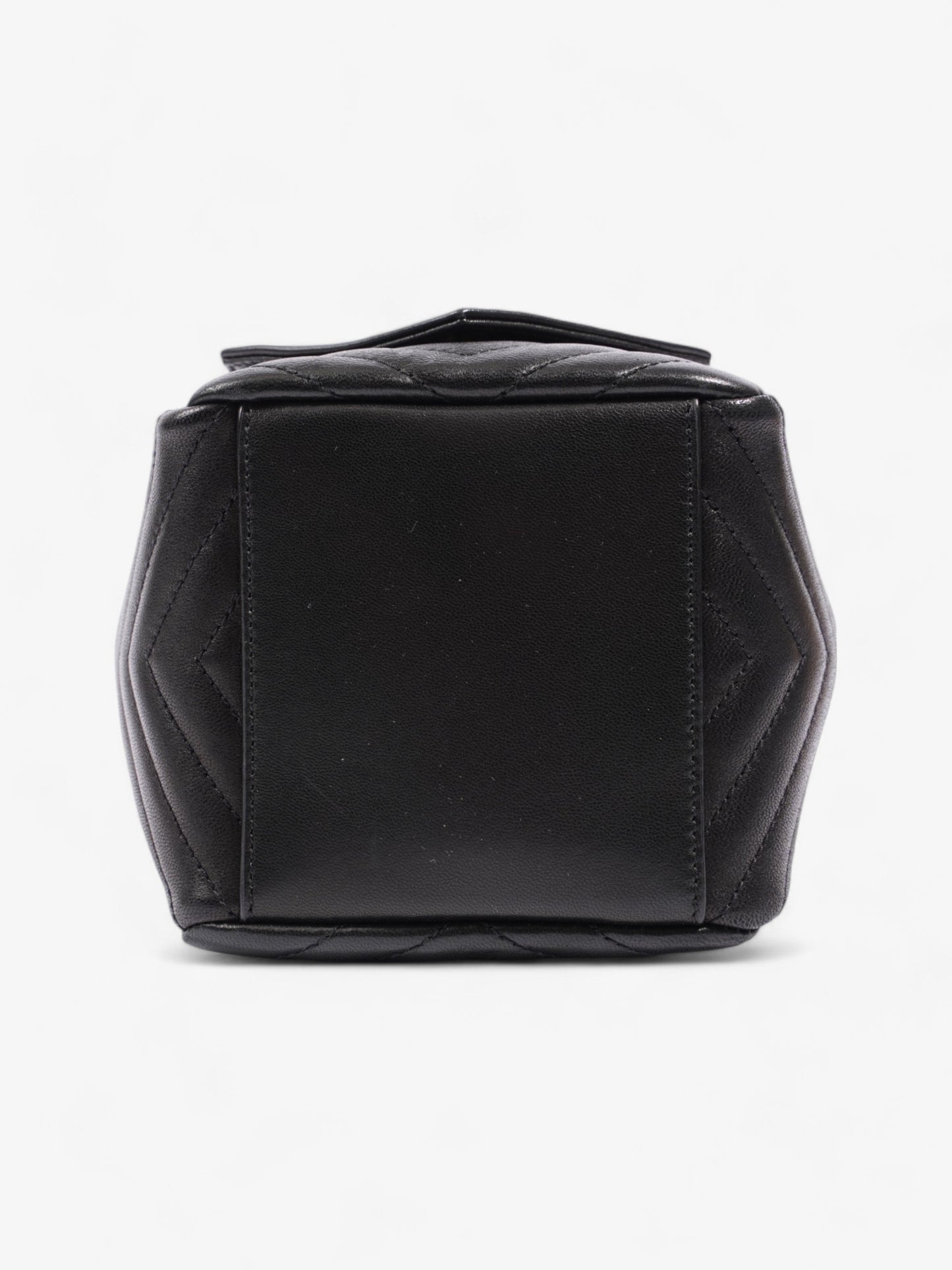 Saint Laurent Monogram Bucket Bag Black Matelasse Leather Mini