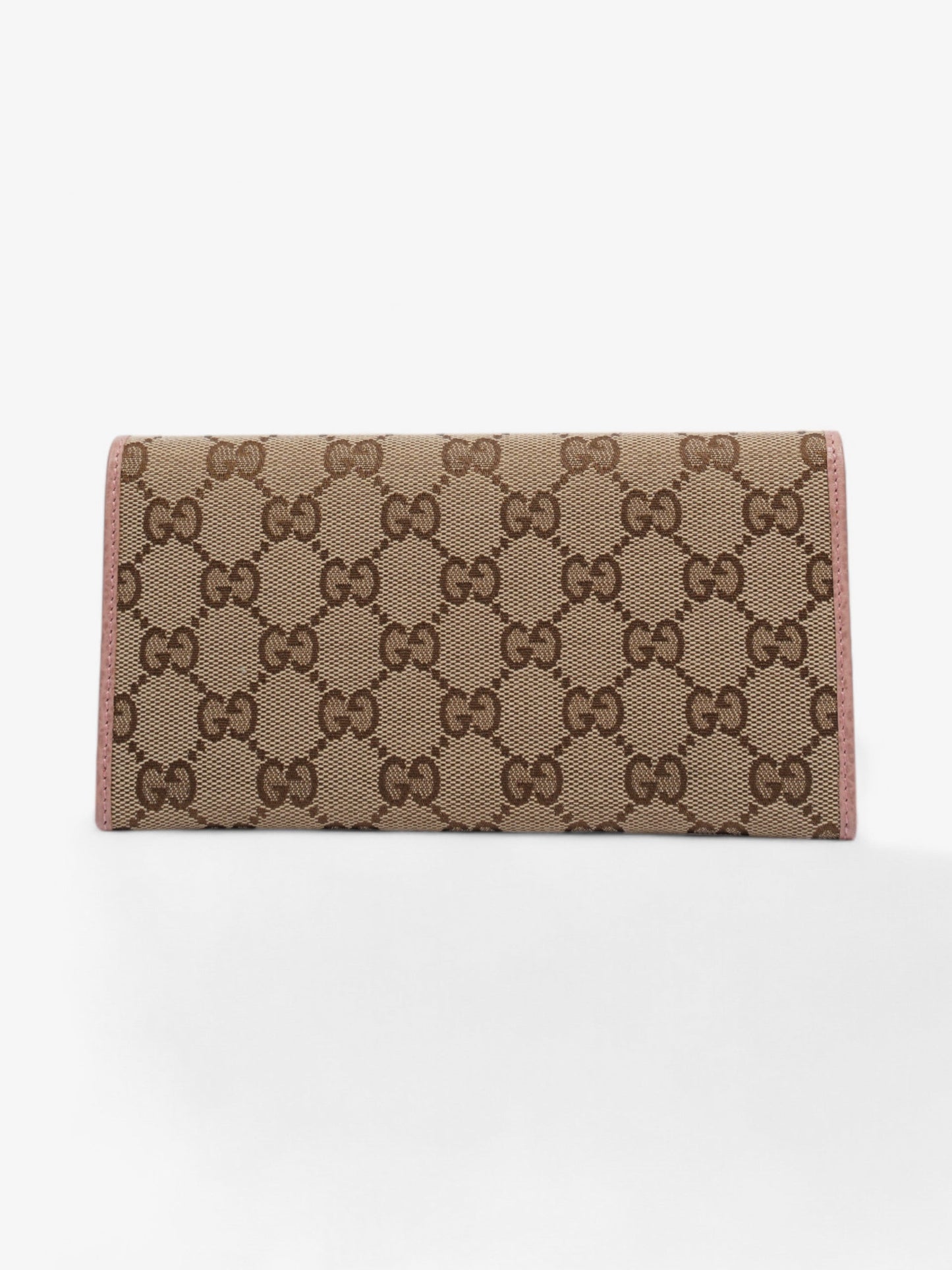 Gucci Two-Folded Wallet GG Supreme / Baby Pink Canvas