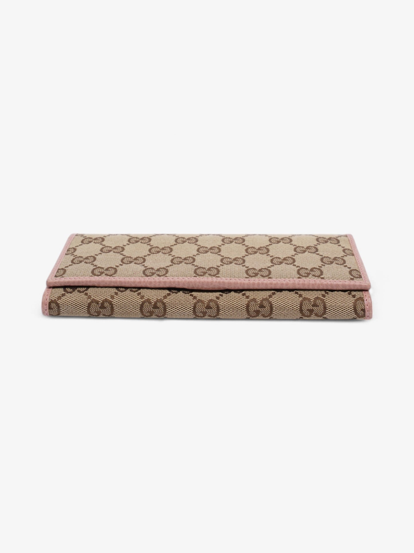 Gucci Two-Folded Wallet GG Supreme / Baby Pink Canvas