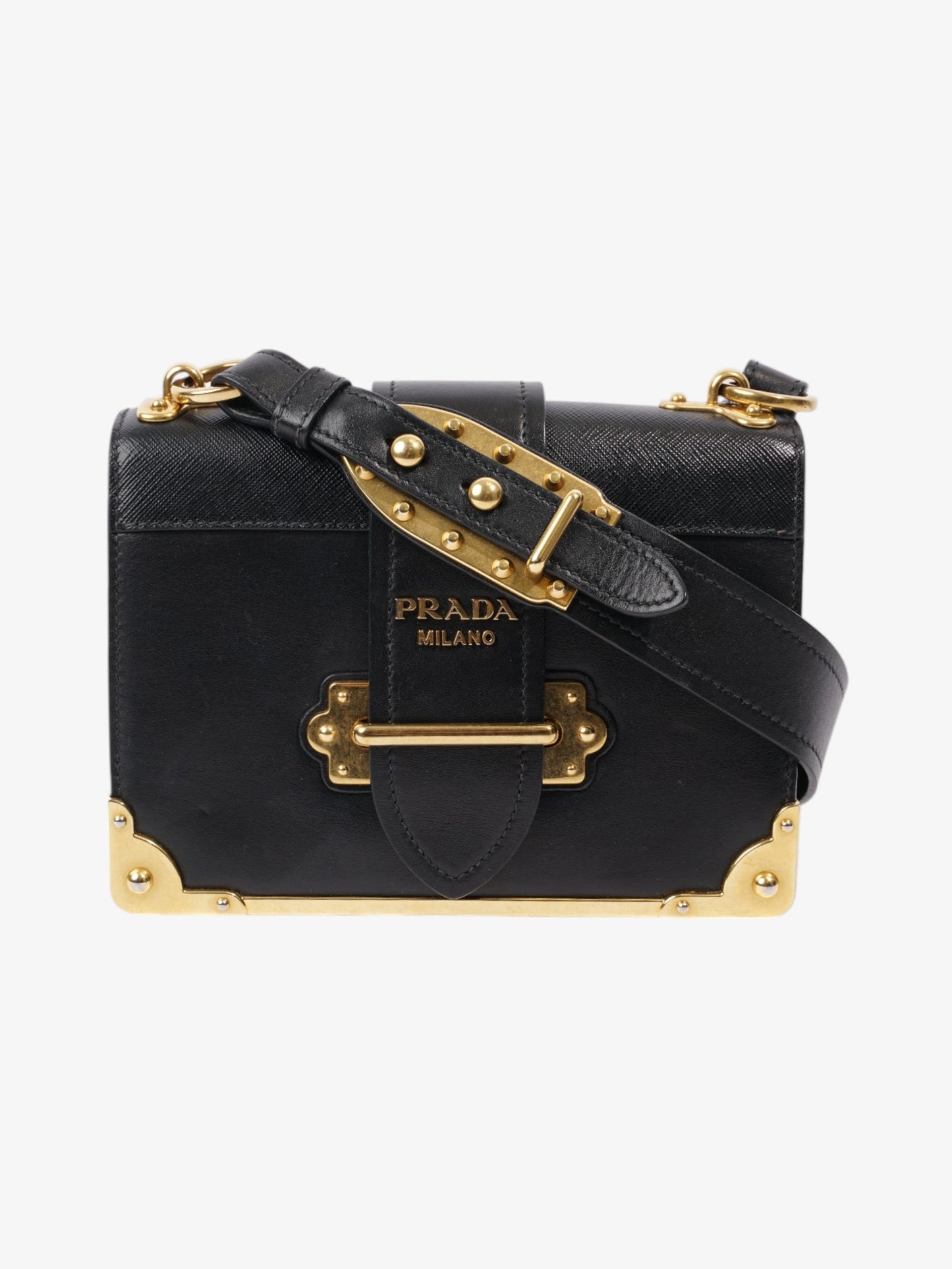 Prada Cahier Black Leather