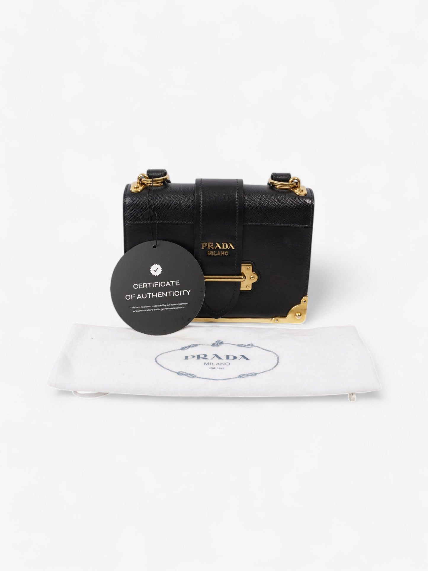 Prada Cahier Black Leather