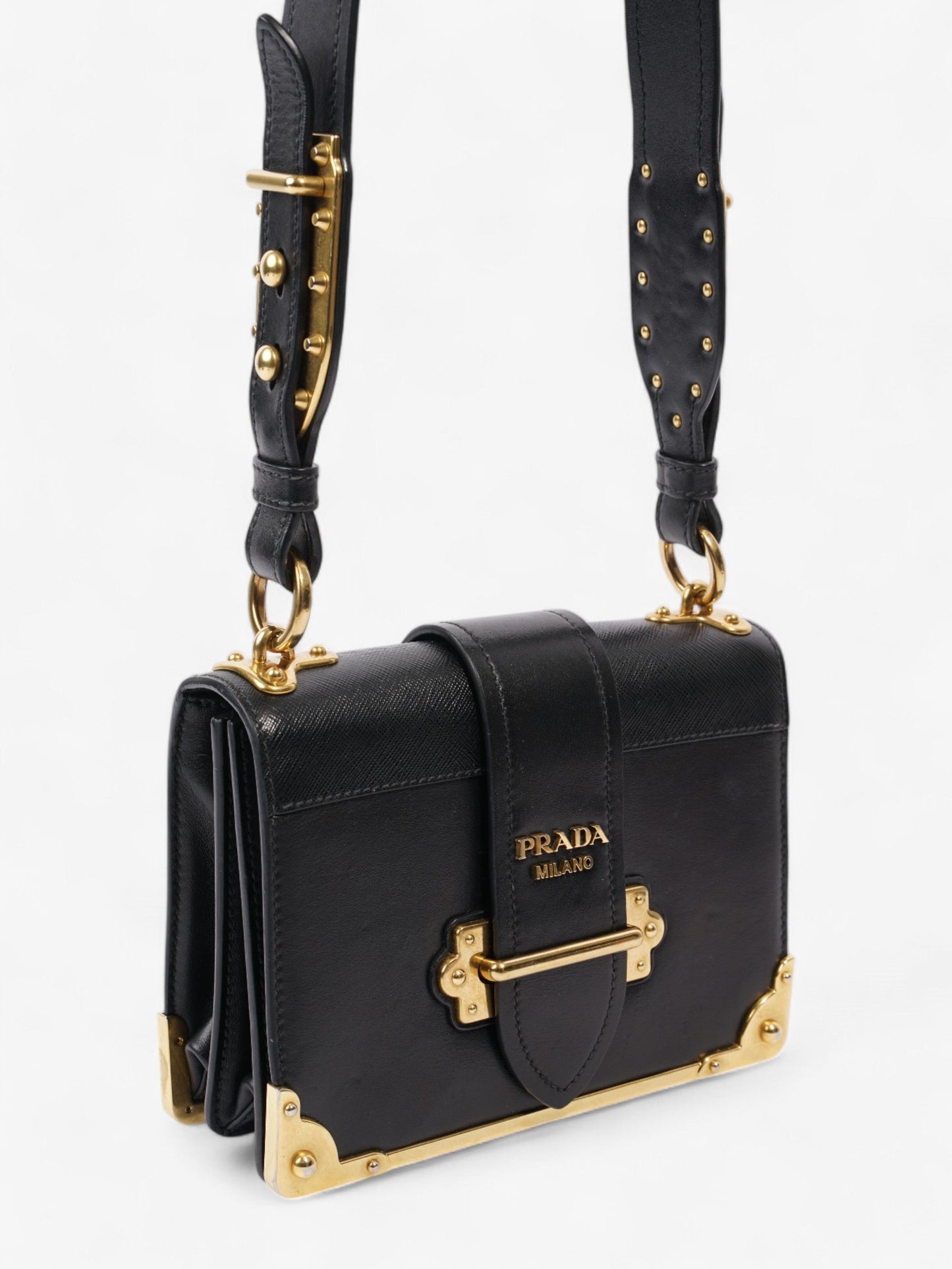 Prada Cahier Black Leather
