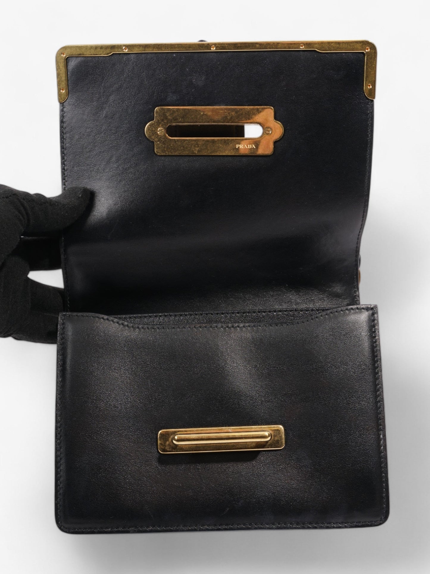 Prada Cahier Black Leather