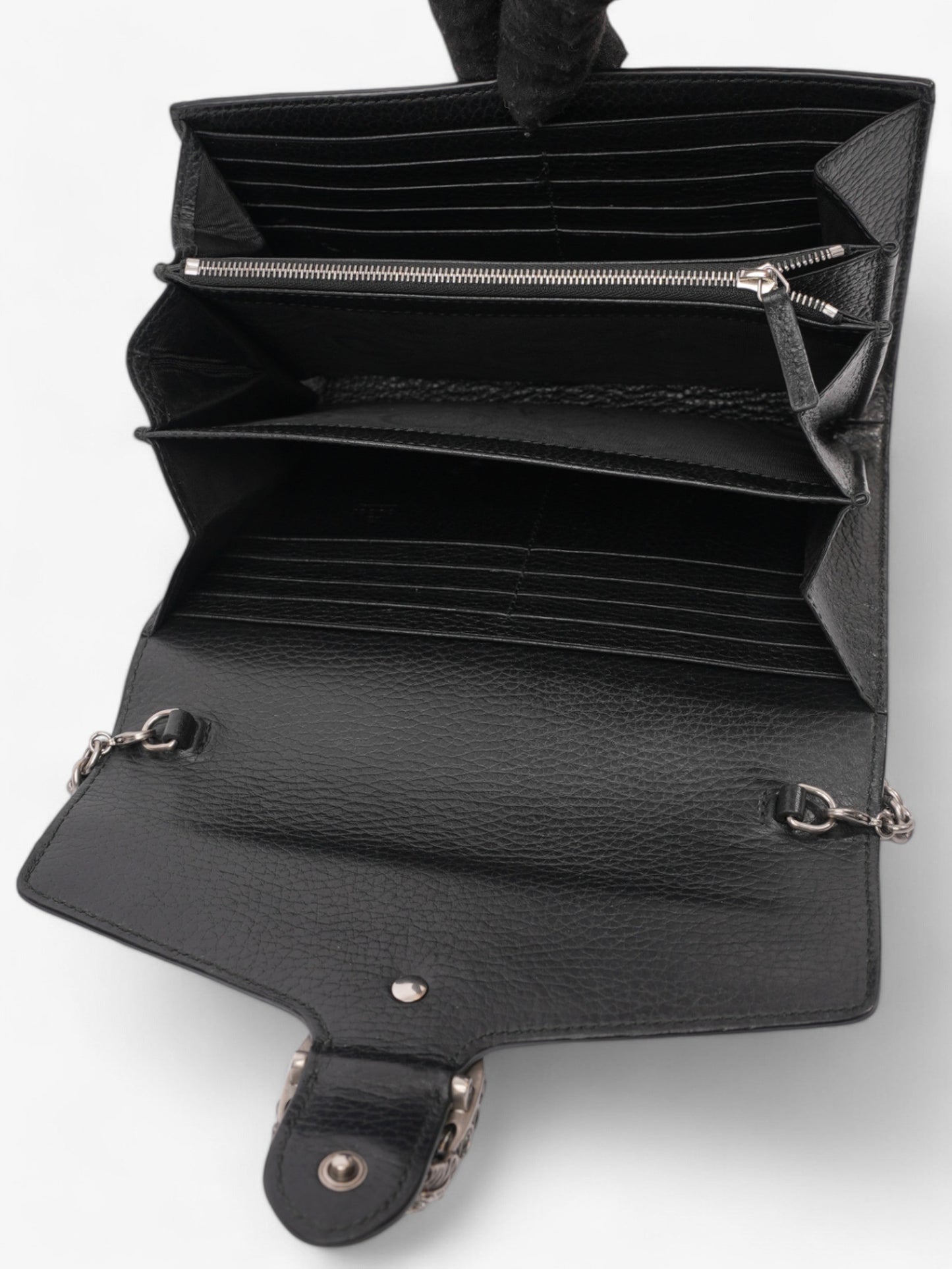 Gucci Dionysus Chain Wallet Black Leather