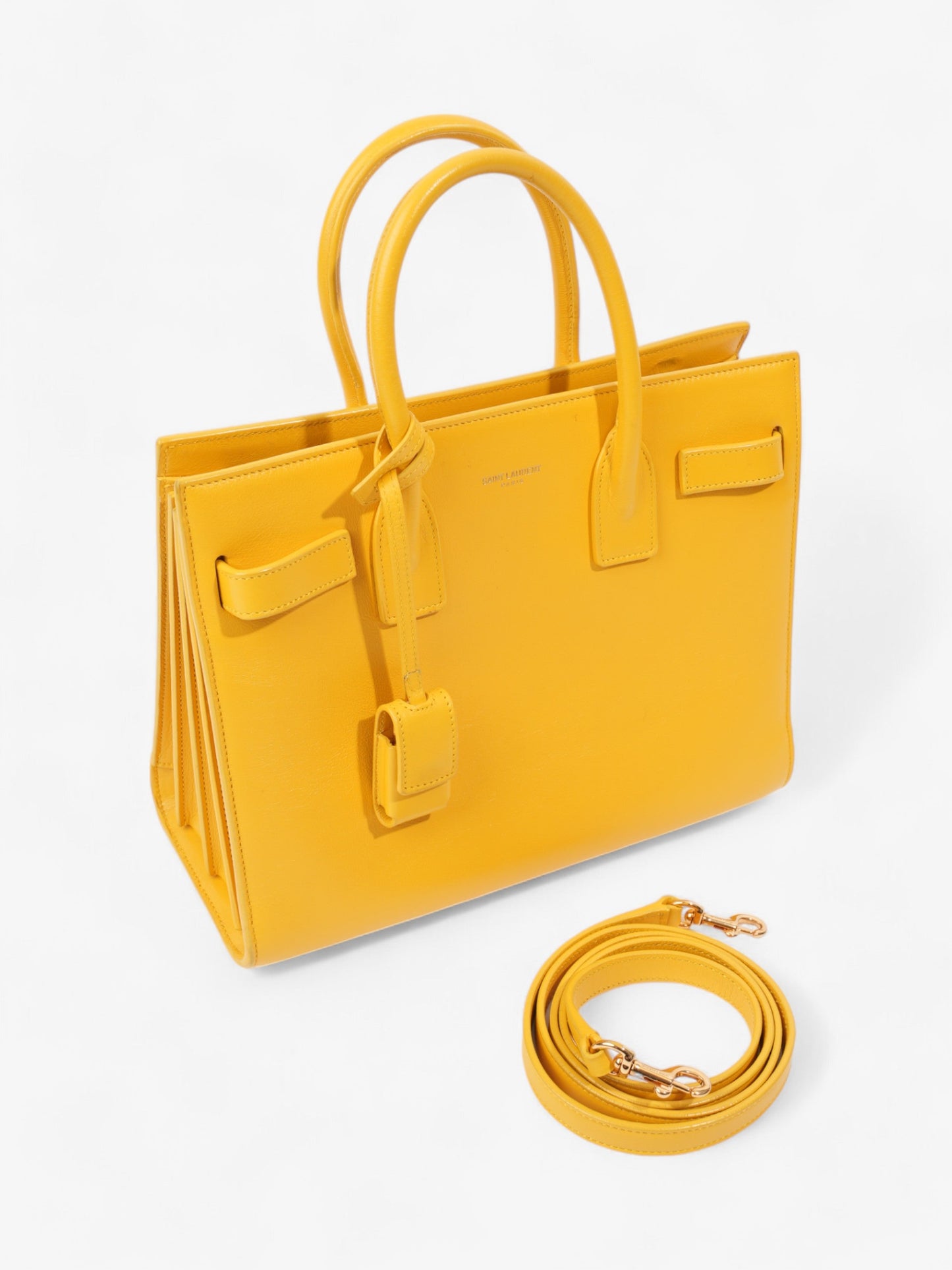 Saint Laurent Sac De Jour Yellow Leather Baby