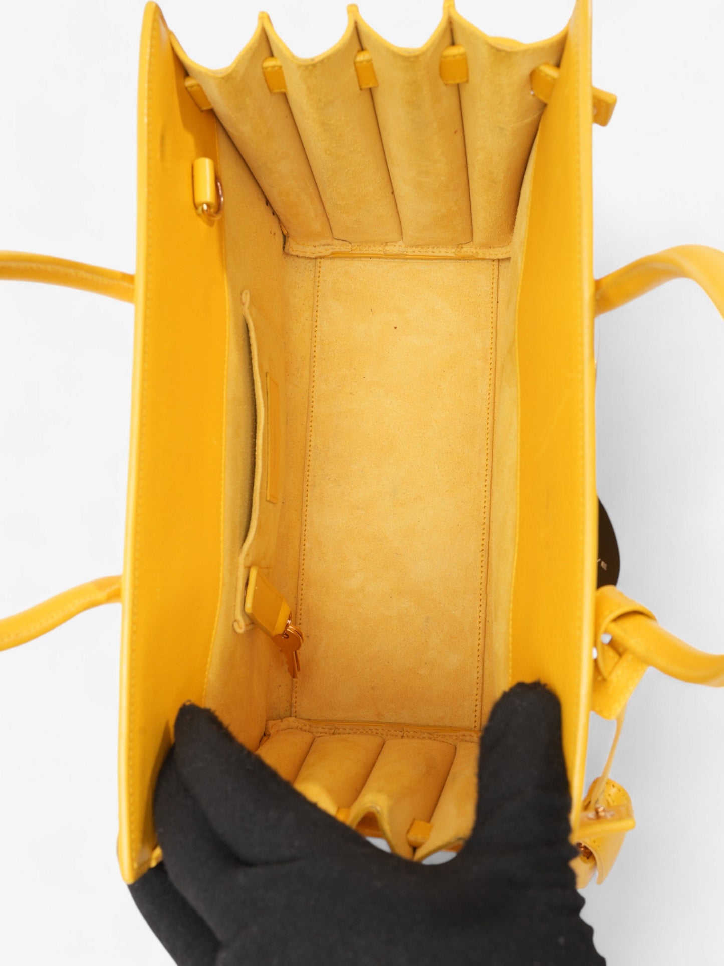 Saint Laurent Sac De Jour Yellow Leather Baby