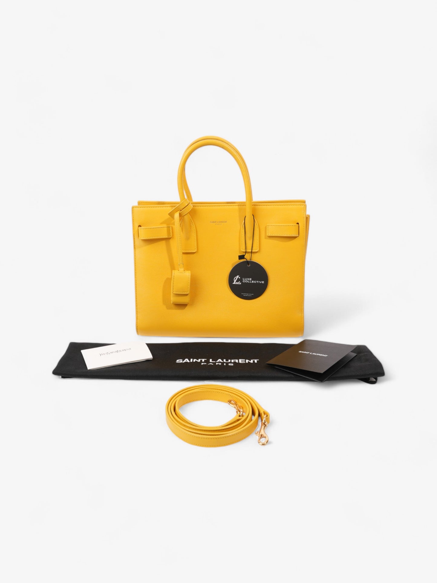 Saint Laurent Sac De Jour Yellow Leather Baby