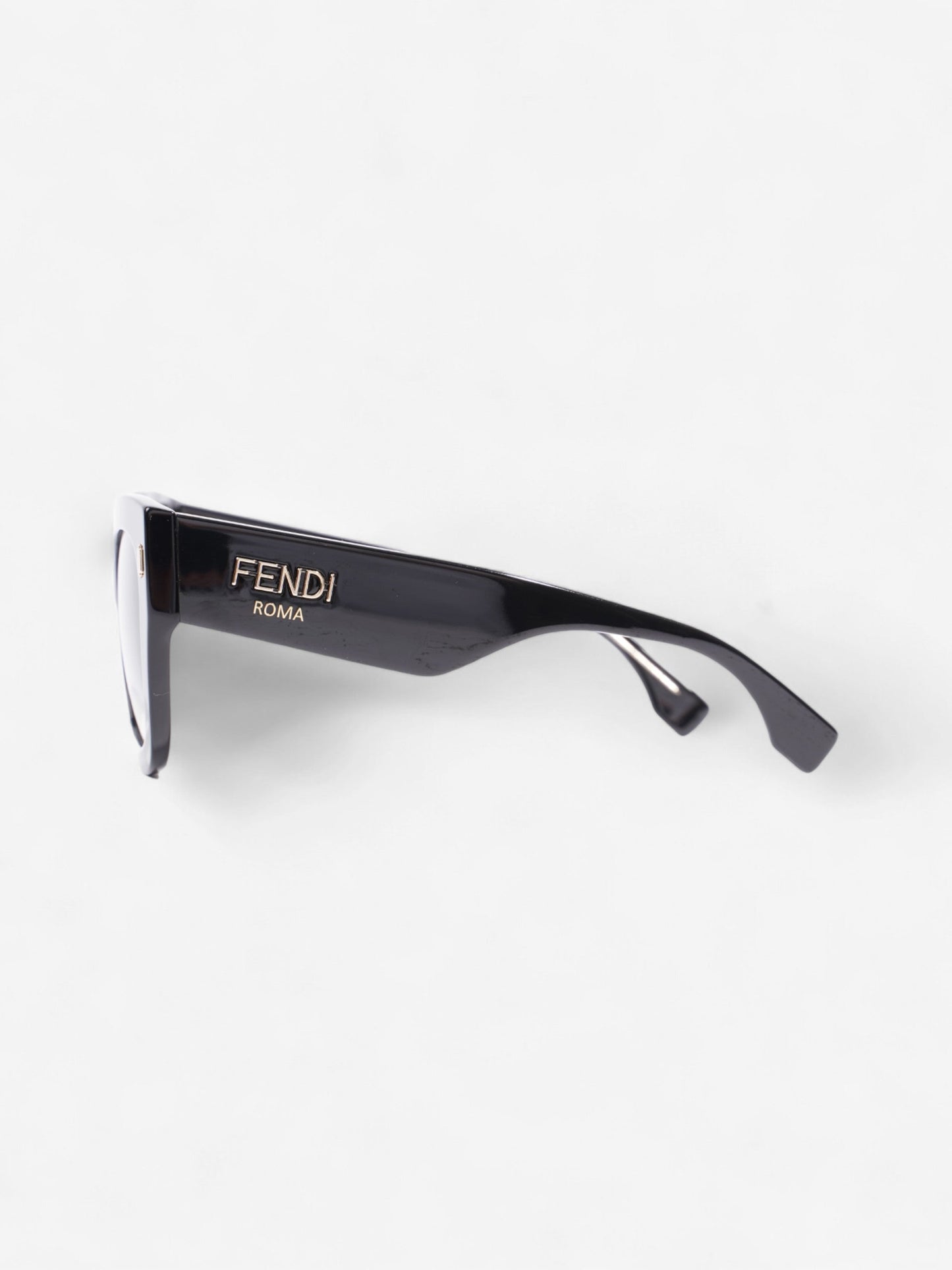 Fendi Roma Sunglasses Black / Gold Acetate 150mm