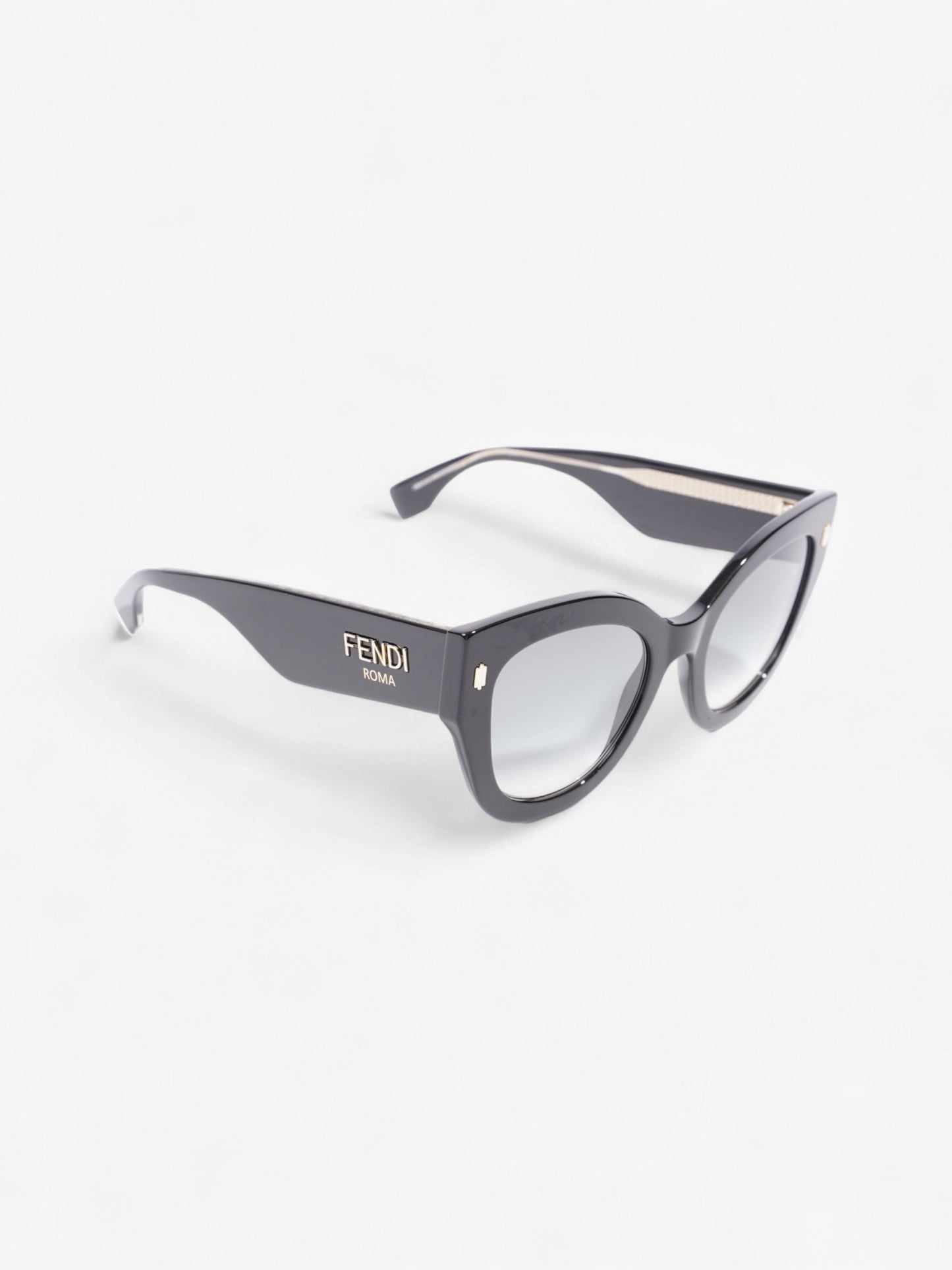 Fendi Roma Sunglasses Black / Gold Acetate 150mm