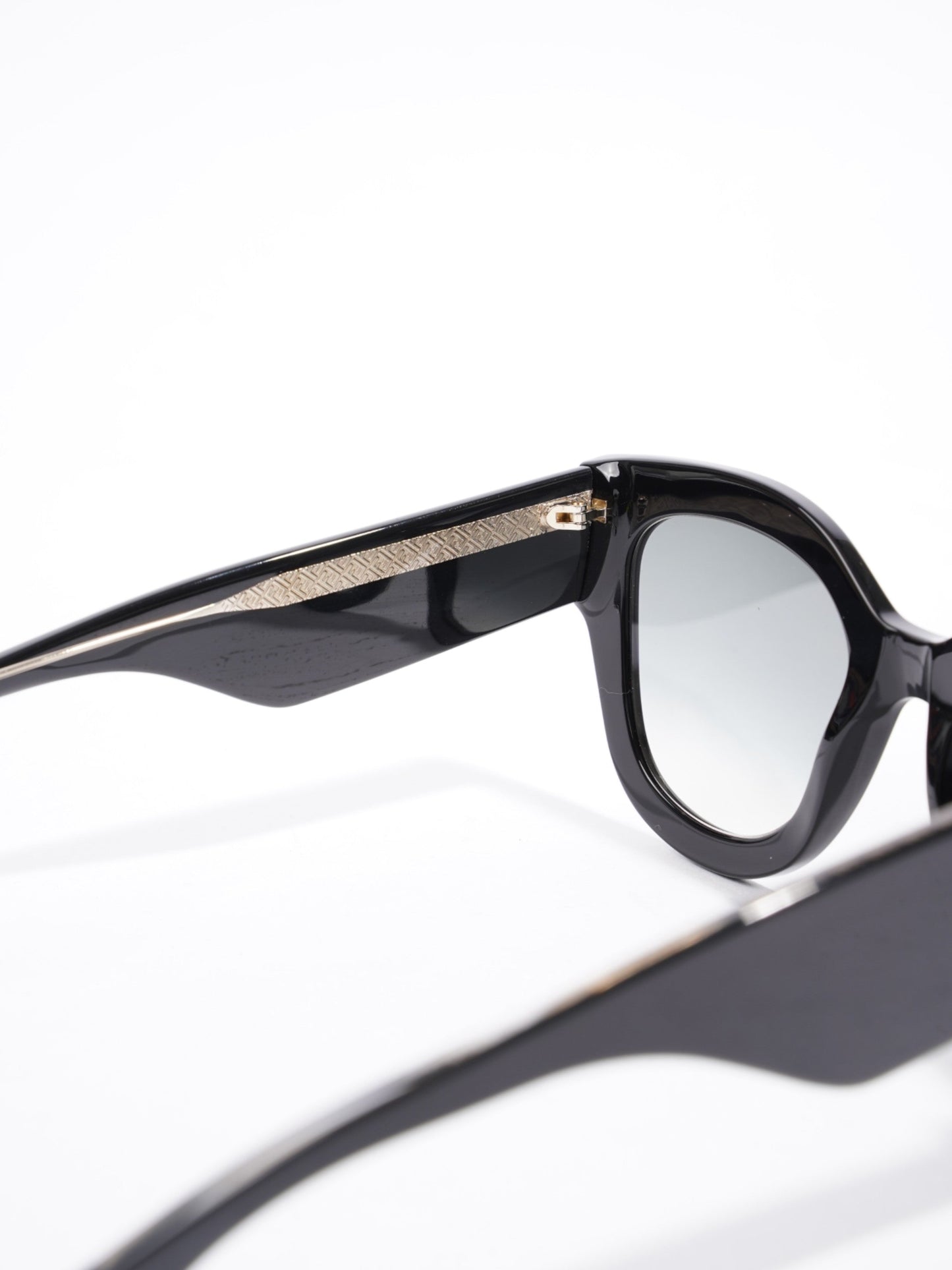 Fendi Roma Sunglasses Black / Gold Acetate 150mm