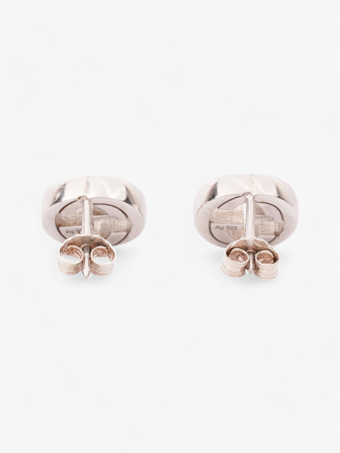 Gucci Interlocking G Earrings Silver Silver Sterling