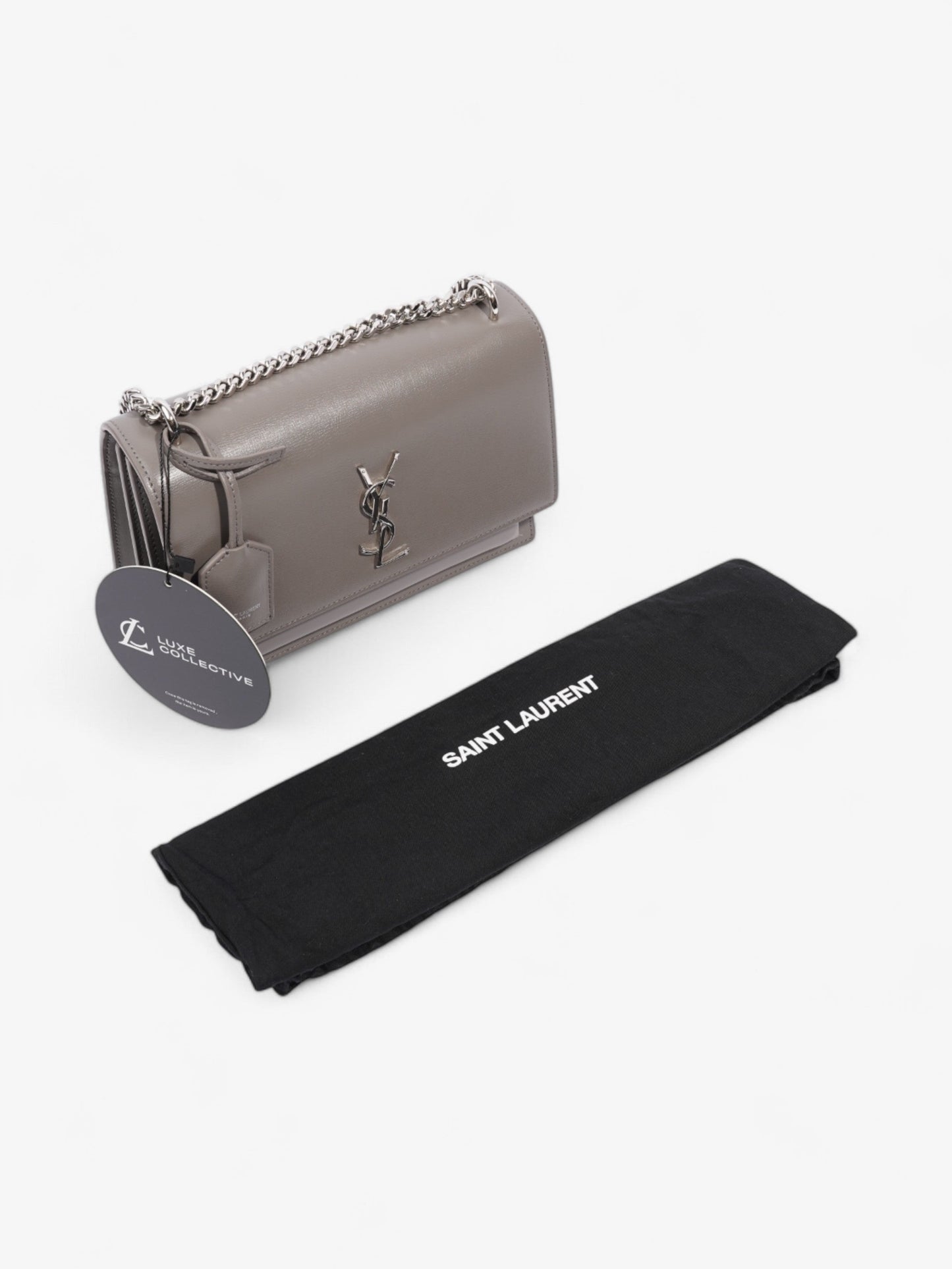 Saint Laurent Sunset Grey Calfskin Leather Medium