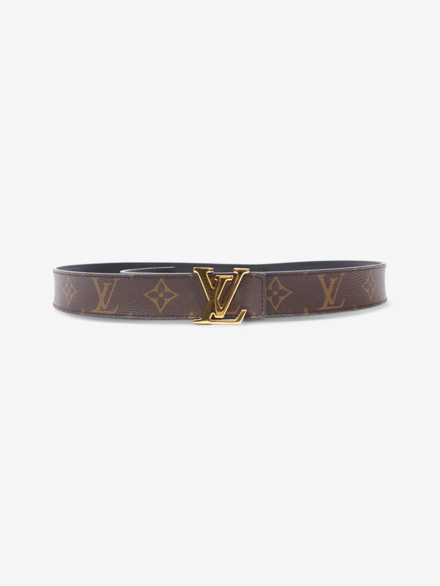 Louis Vuitton LV Initiales Reversible Belt Monogram / Gold / Black Coated Canvas 85cm / 34"