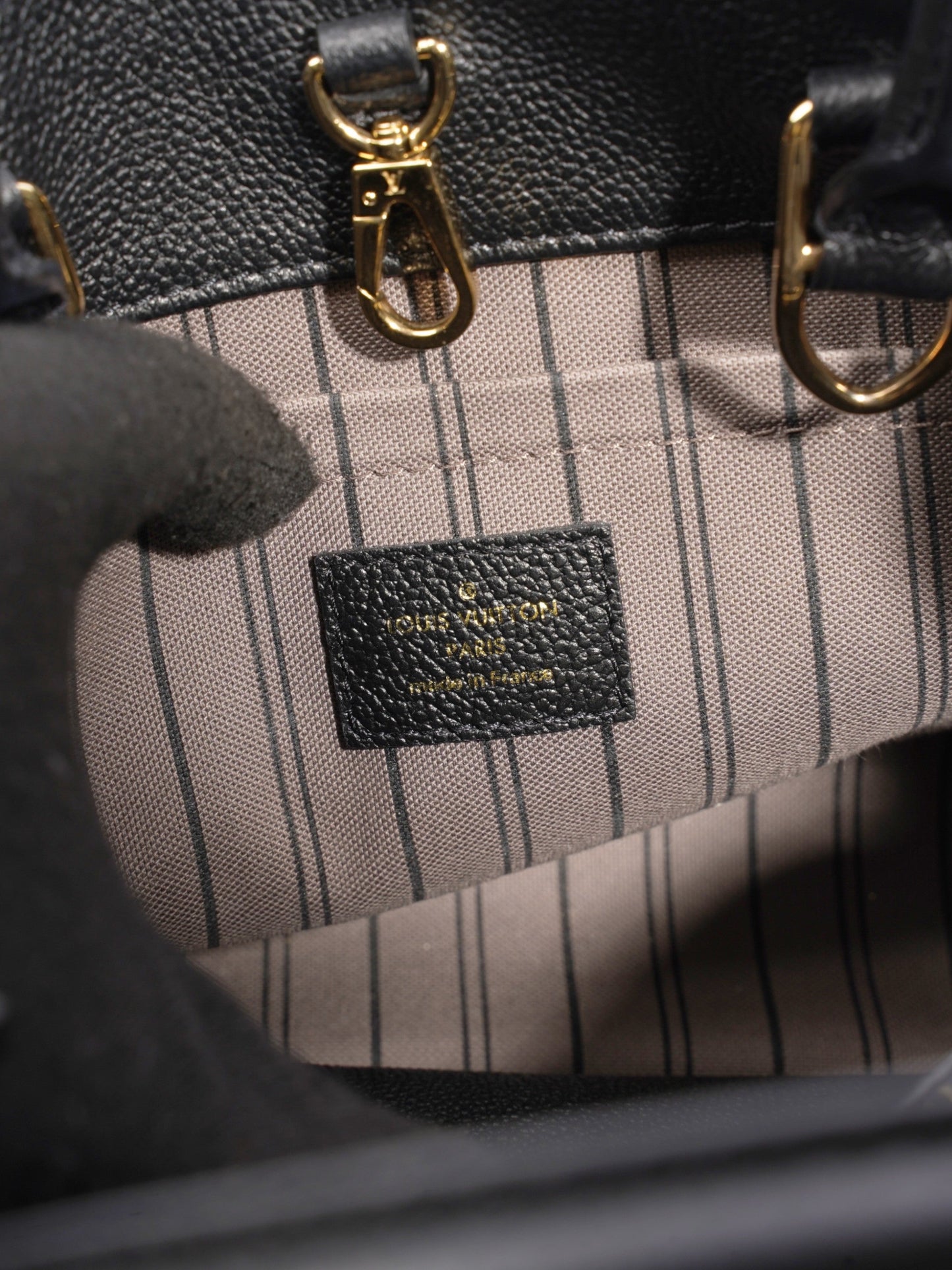 Louis Vuitton Montaigne BB Black Empreinte Leather