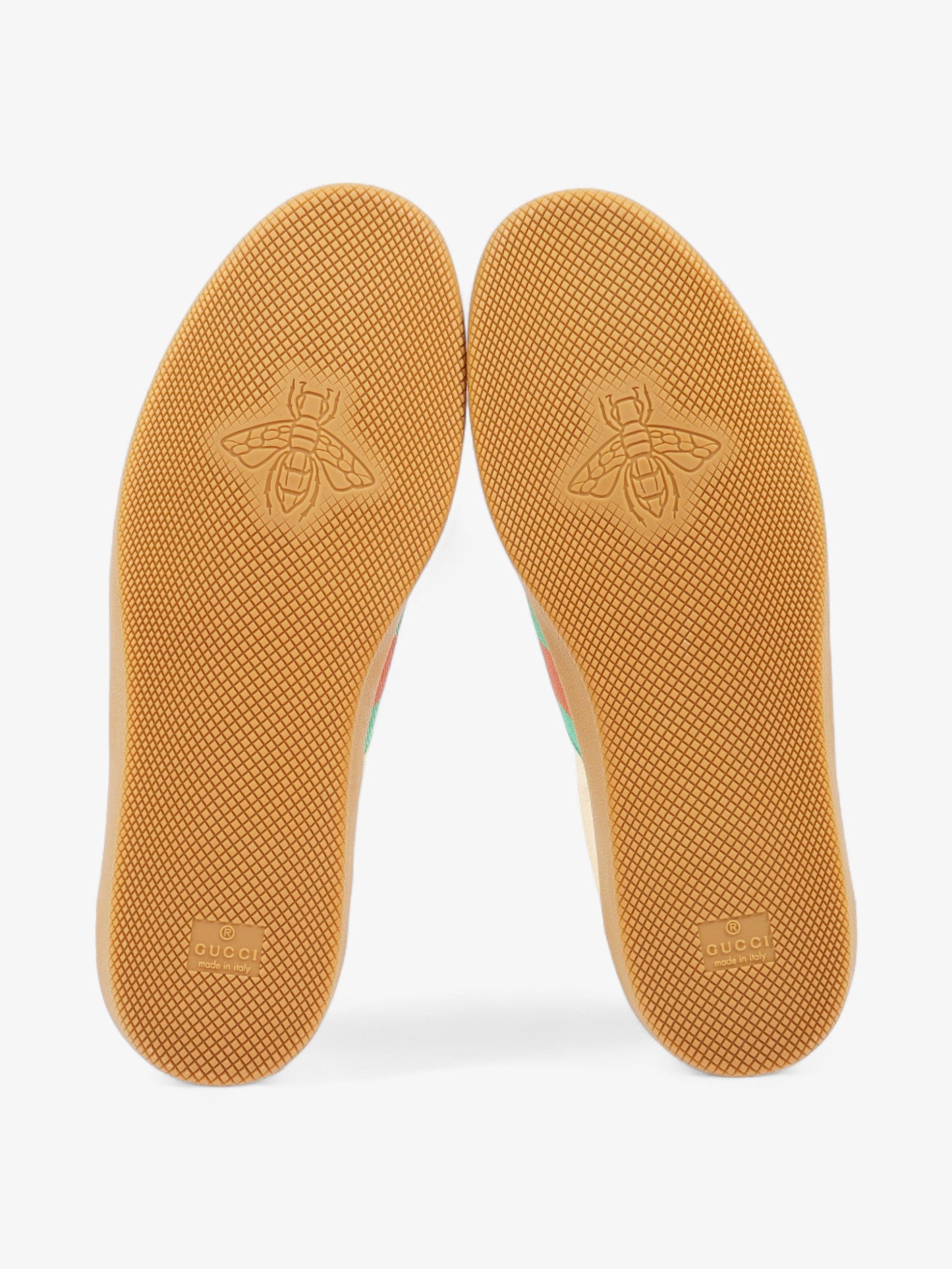 Gucci G74 Sneakers Yellow / White / Green Leather EU 44 UK 10