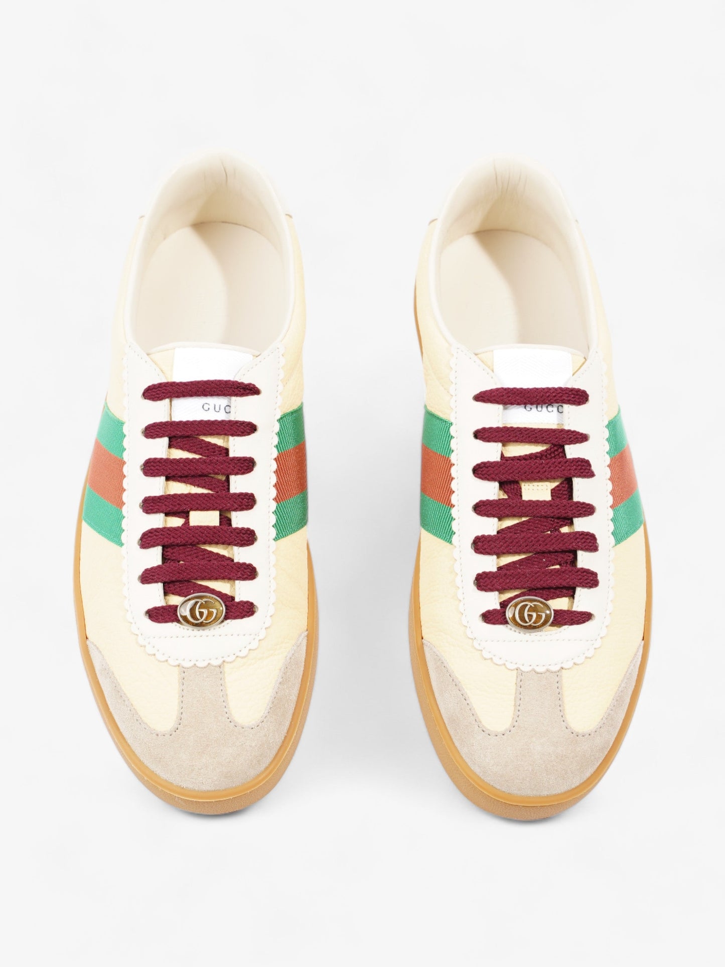 Gucci G74 Sneakers Yellow / White / Green Leather EU 44 UK 10