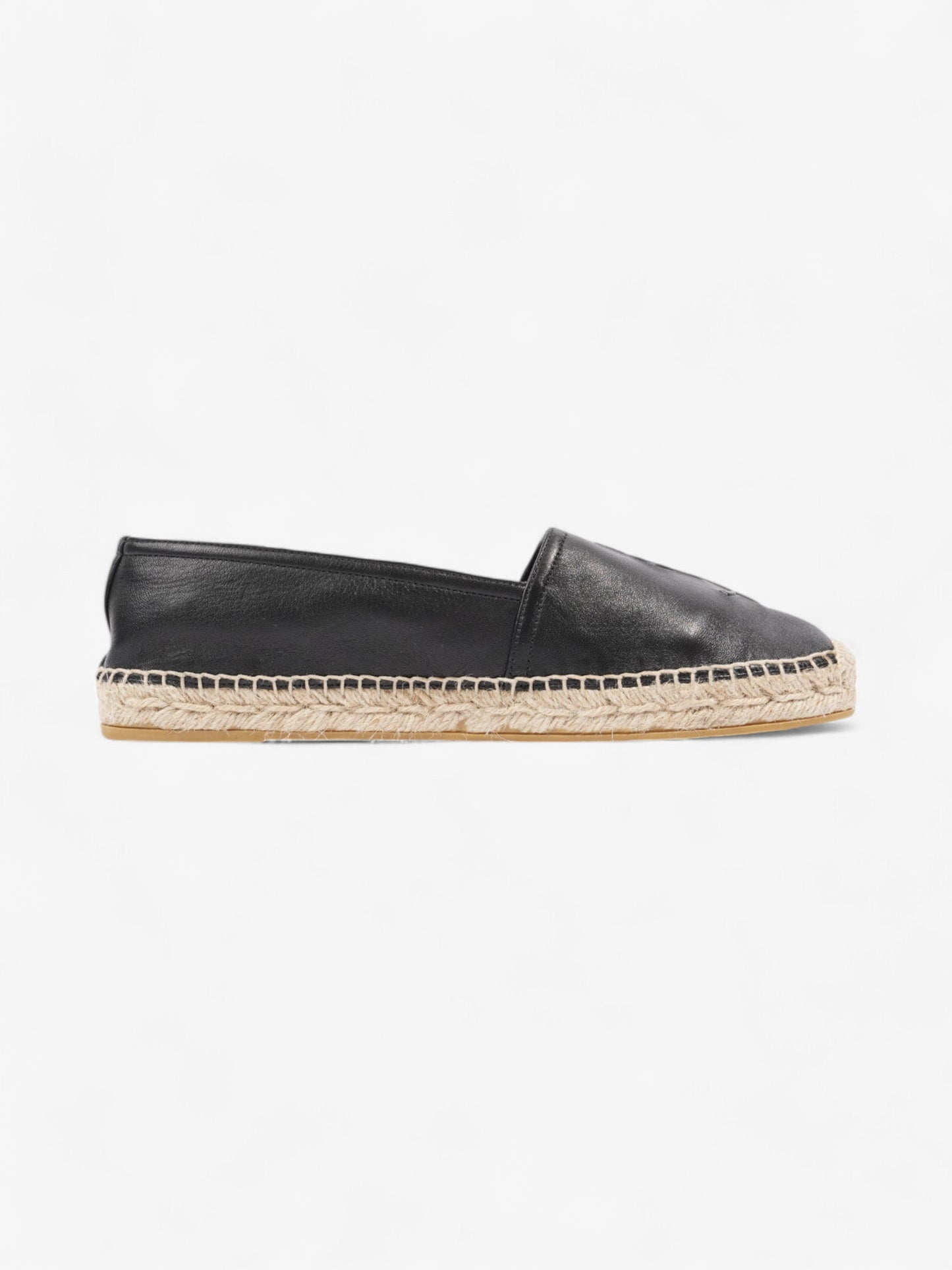 Saint Laurent YSL Espadrilles Black Leather EU 40 UK 7