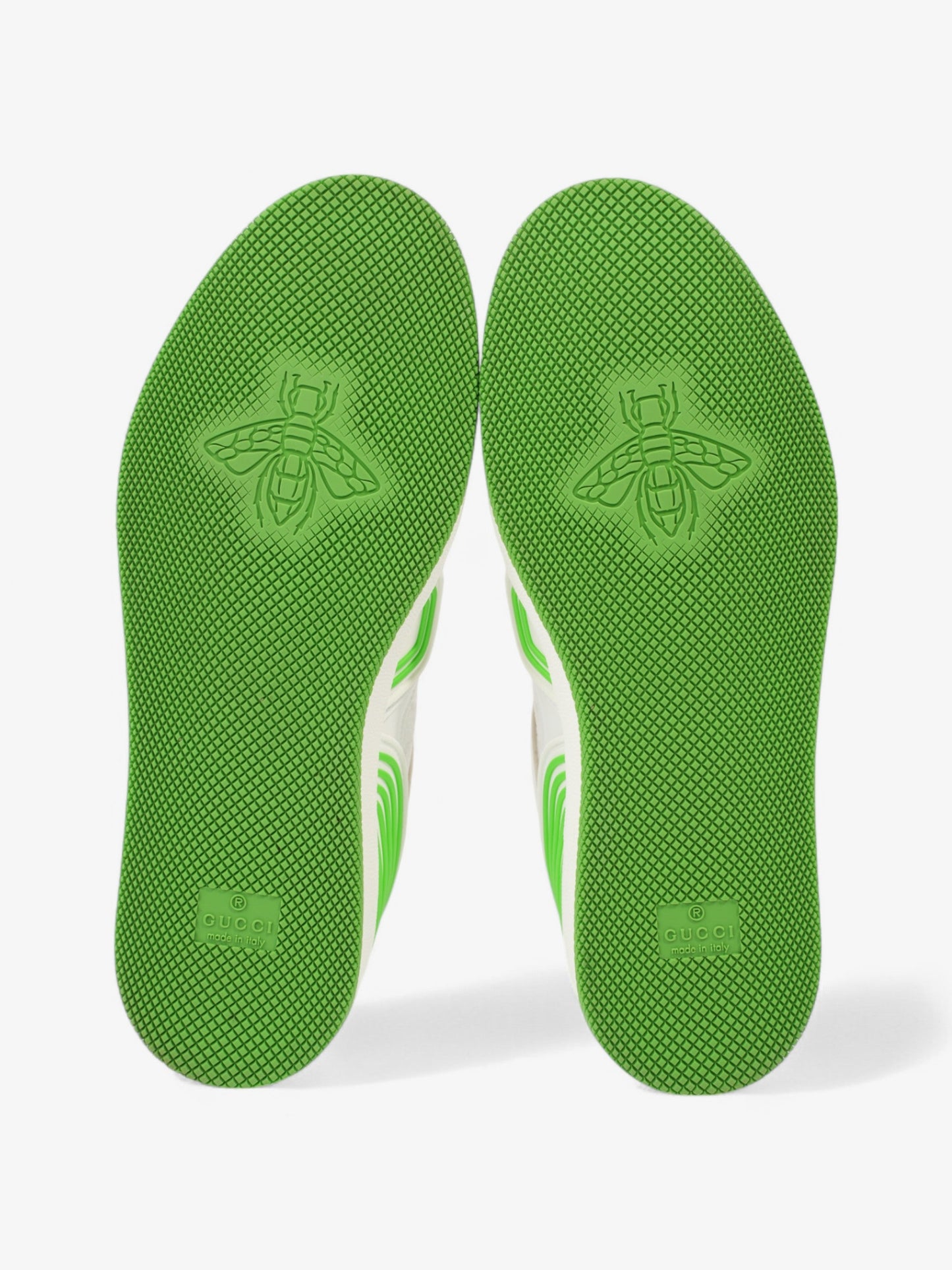 Gucci Basket Sneakers White / Green Canvas EU 38 UK 5