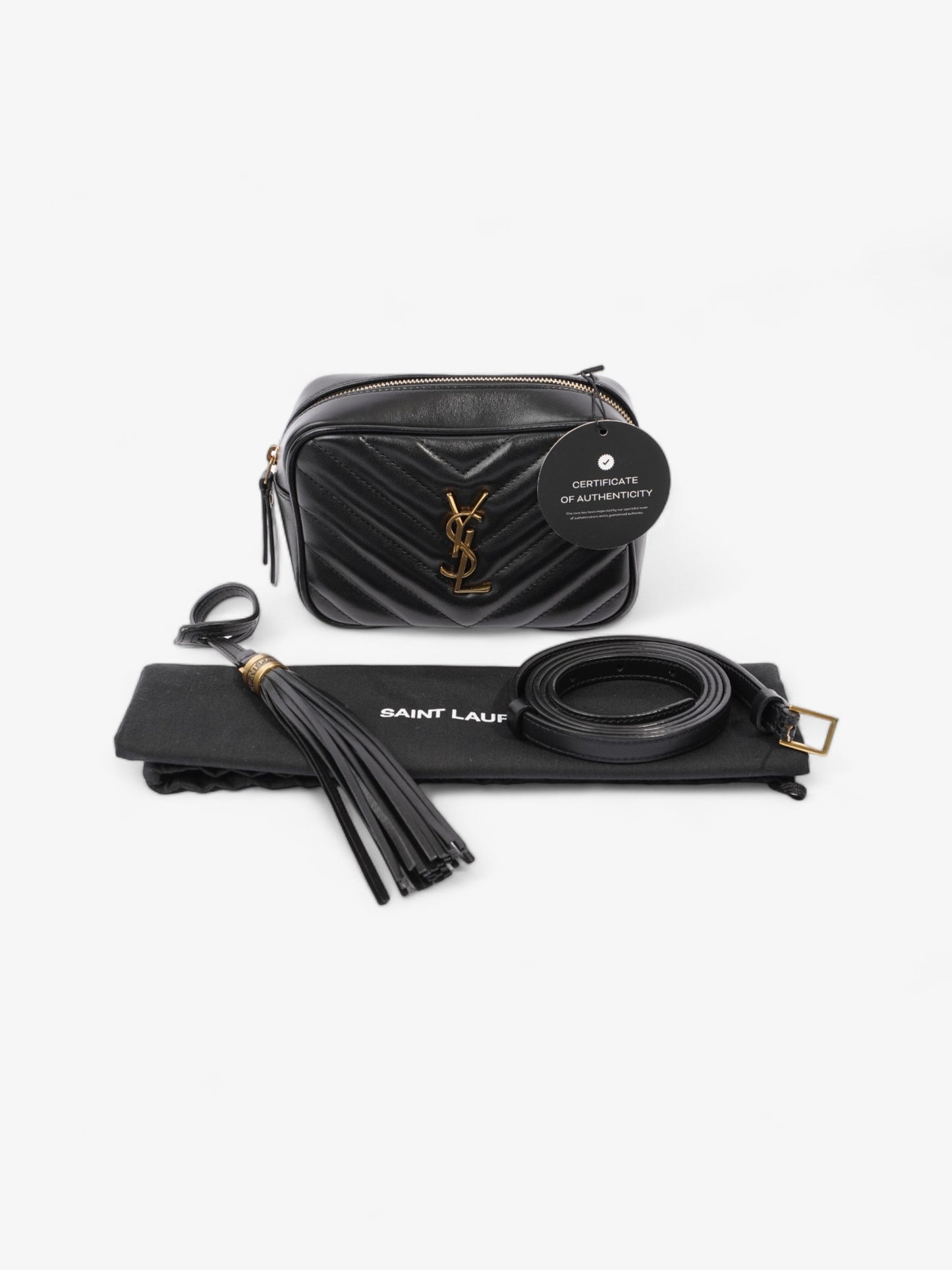 Saint Laurent Lou Belt Bag Black Calfskin Leather