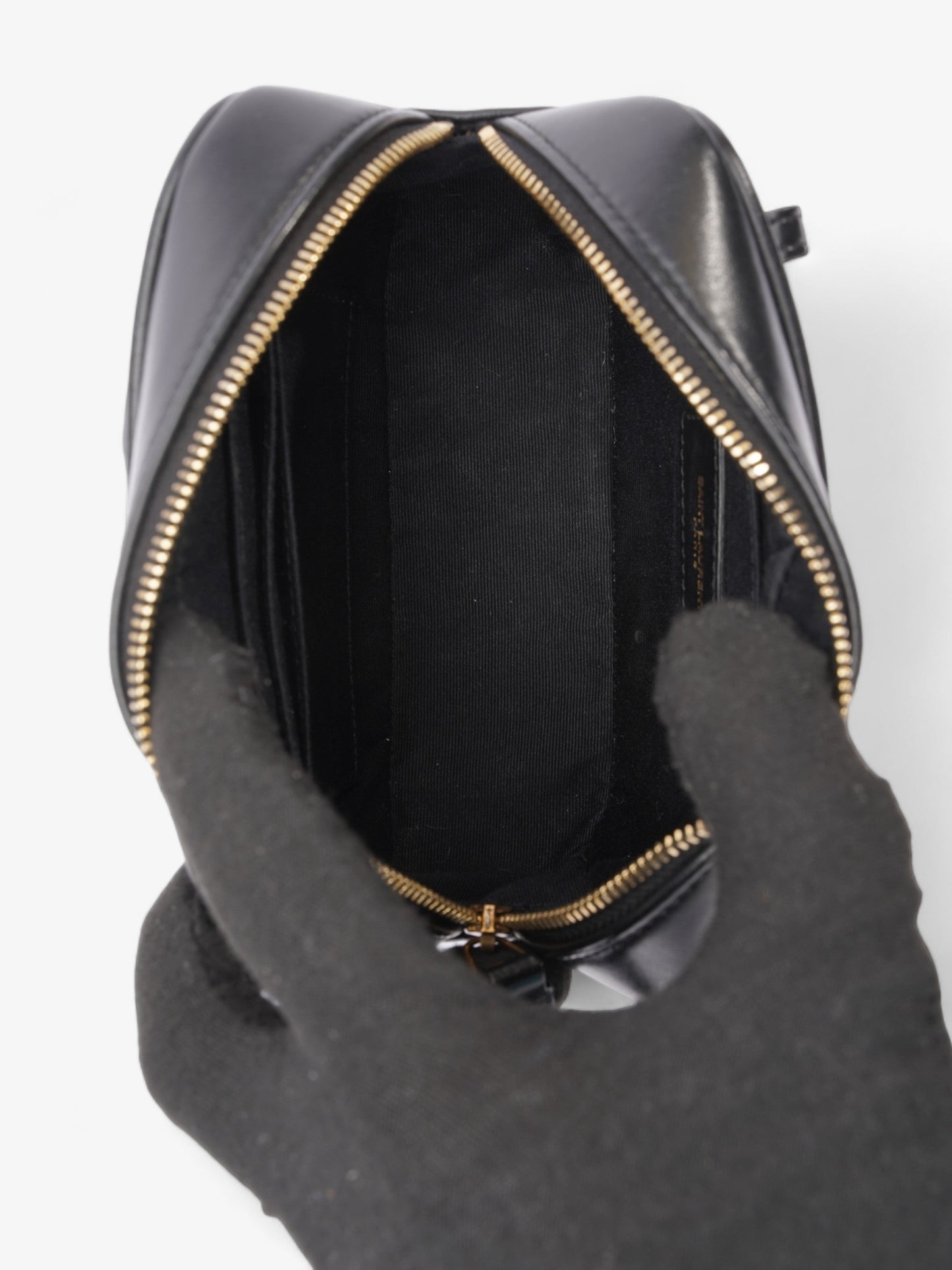Saint Laurent Lou Belt Bag Black Calfskin Leather