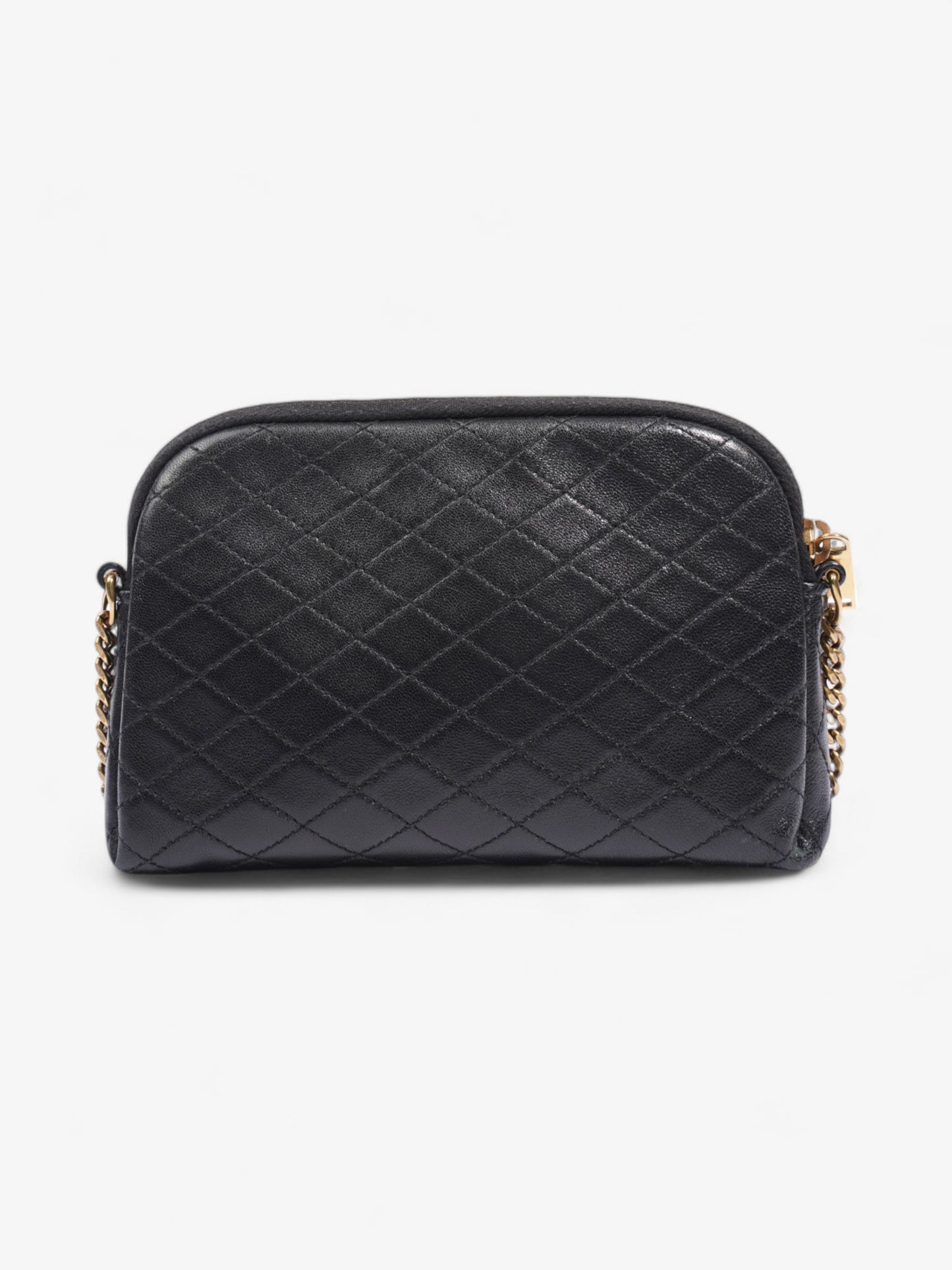Saint Laurent Gaby Black Matelasse Leather Mini