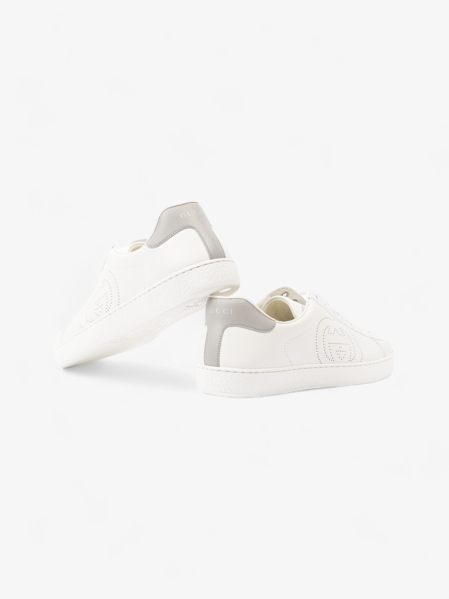 Gucci Ace Sneakers White / Grey Leather EU 41 UK 7