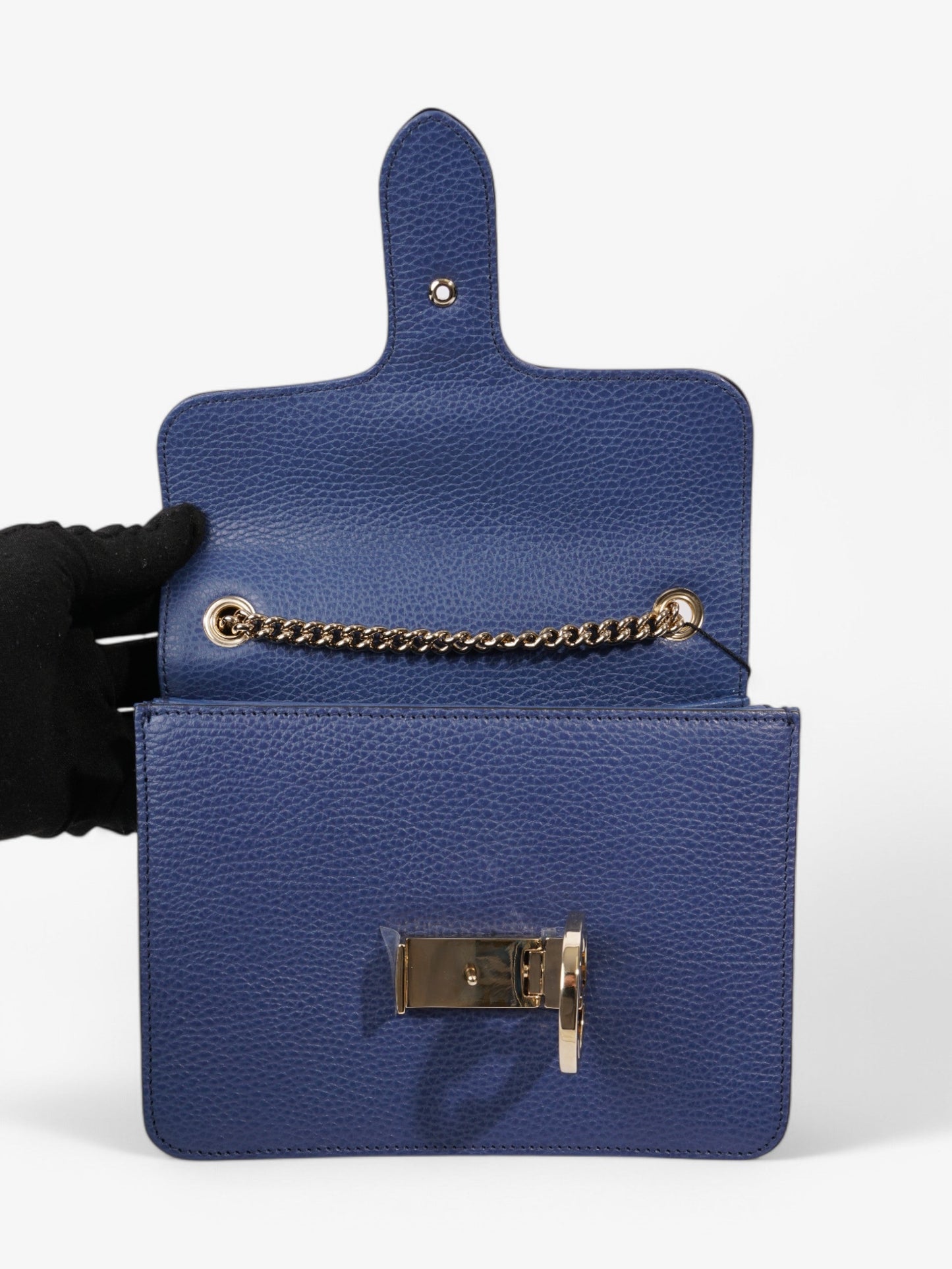 Gucci Dollar Interlocking G Caspian Calfskin Leather Small