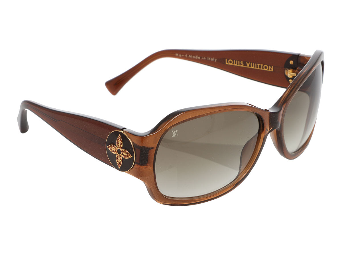 Louis Vuitton Brown Speckled Ursula Strass Sunglasses