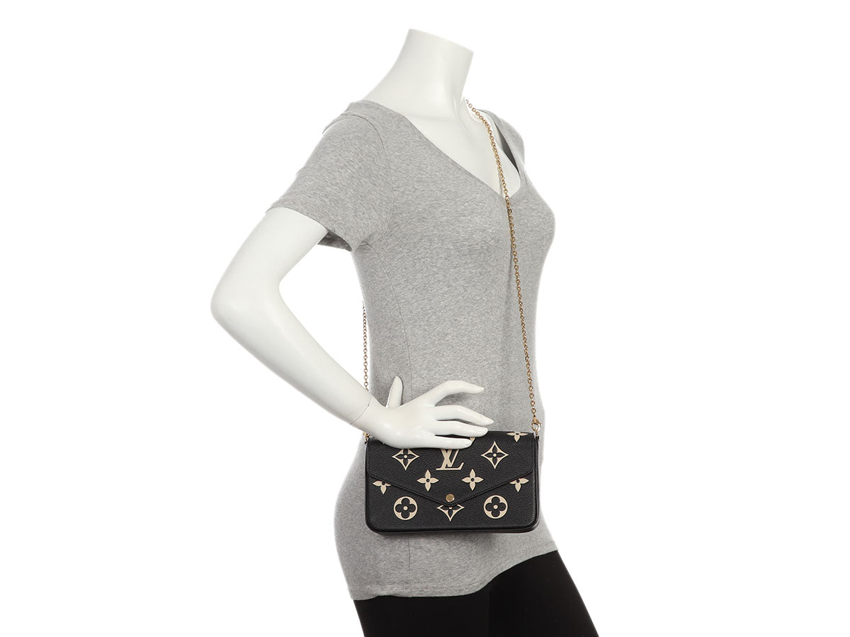 Louis Vuitton Black Monogram Empreinte Félicie Pochette