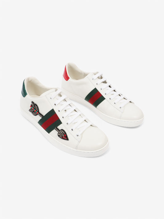 Gucci Ace Embroidered Sneakers  White  / Green / Red Leather EU 38.5 UK 5.5