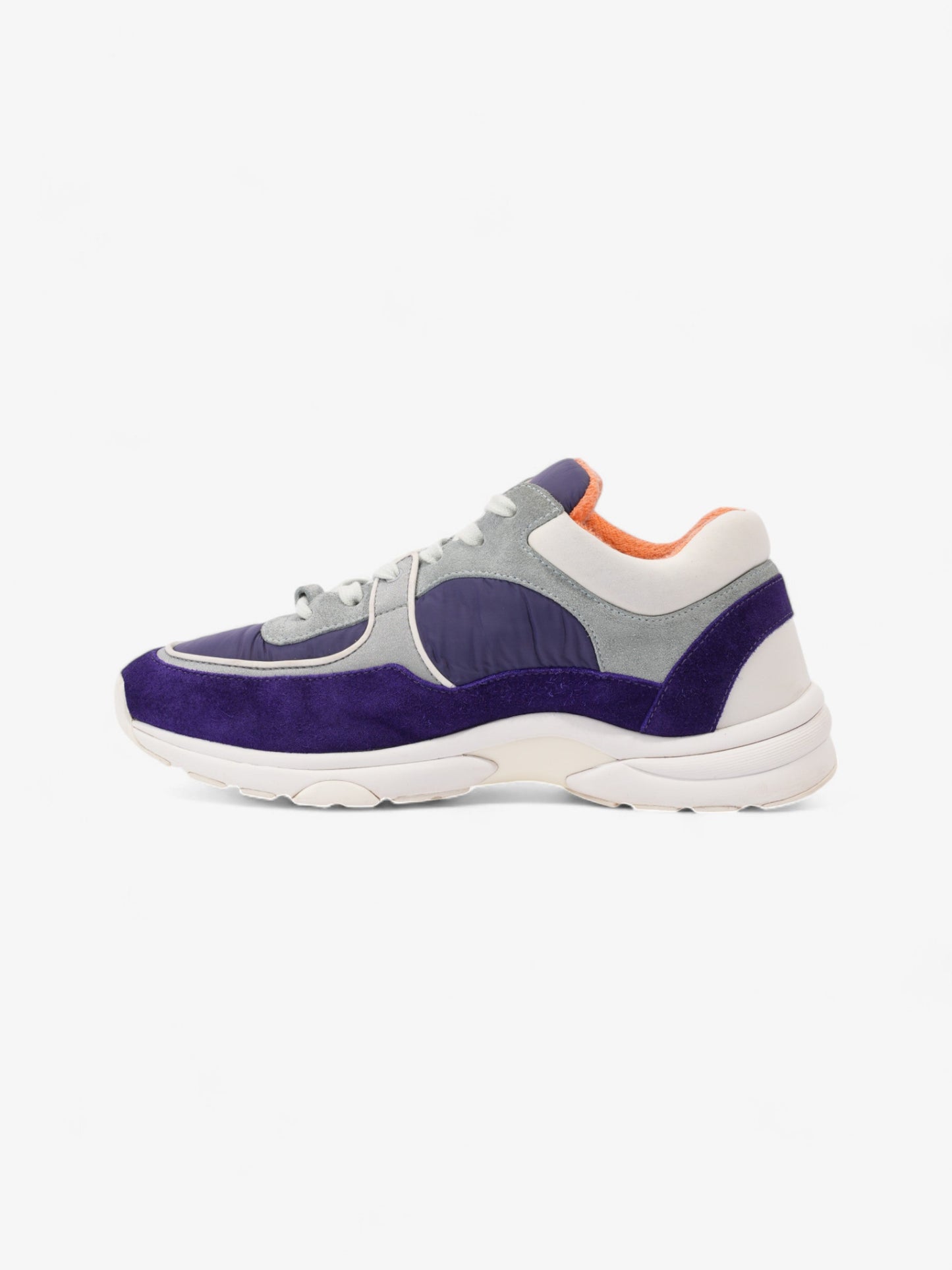 Chanel CC Logo Sneakers Blue / White / Orange Suede EU 39.5 UK 6.5