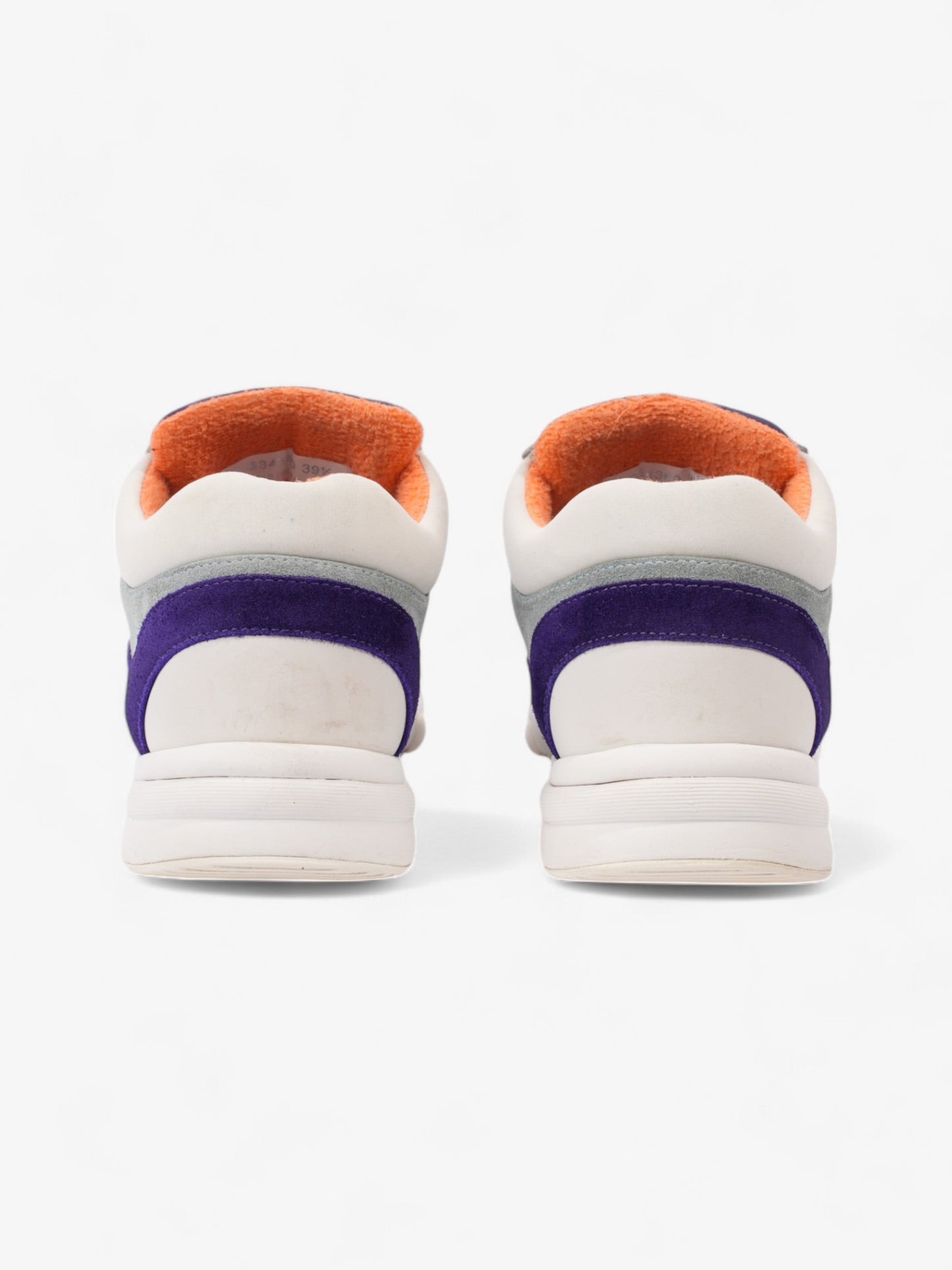 Chanel CC Logo Sneakers Blue / White / Orange Suede EU 39.5 UK 6.5