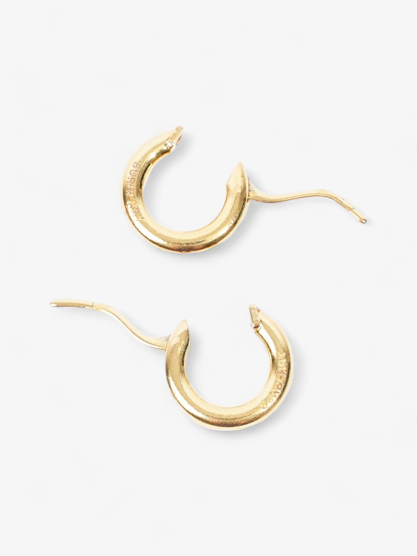 Burberry Hoop Earrings Gold Base Metal