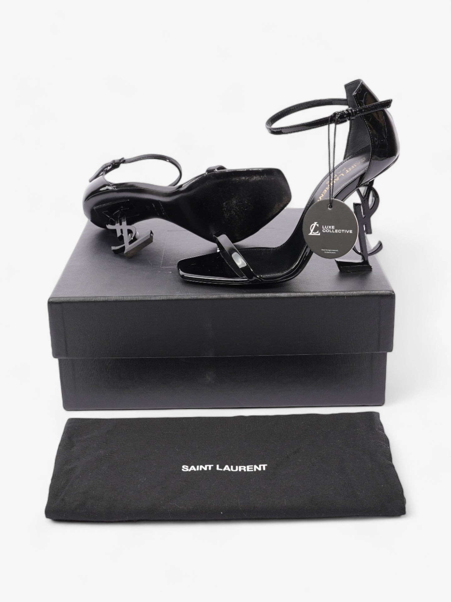 Saint Laurent Opyum 110mm Black Patent Leather EU 36 UK 3