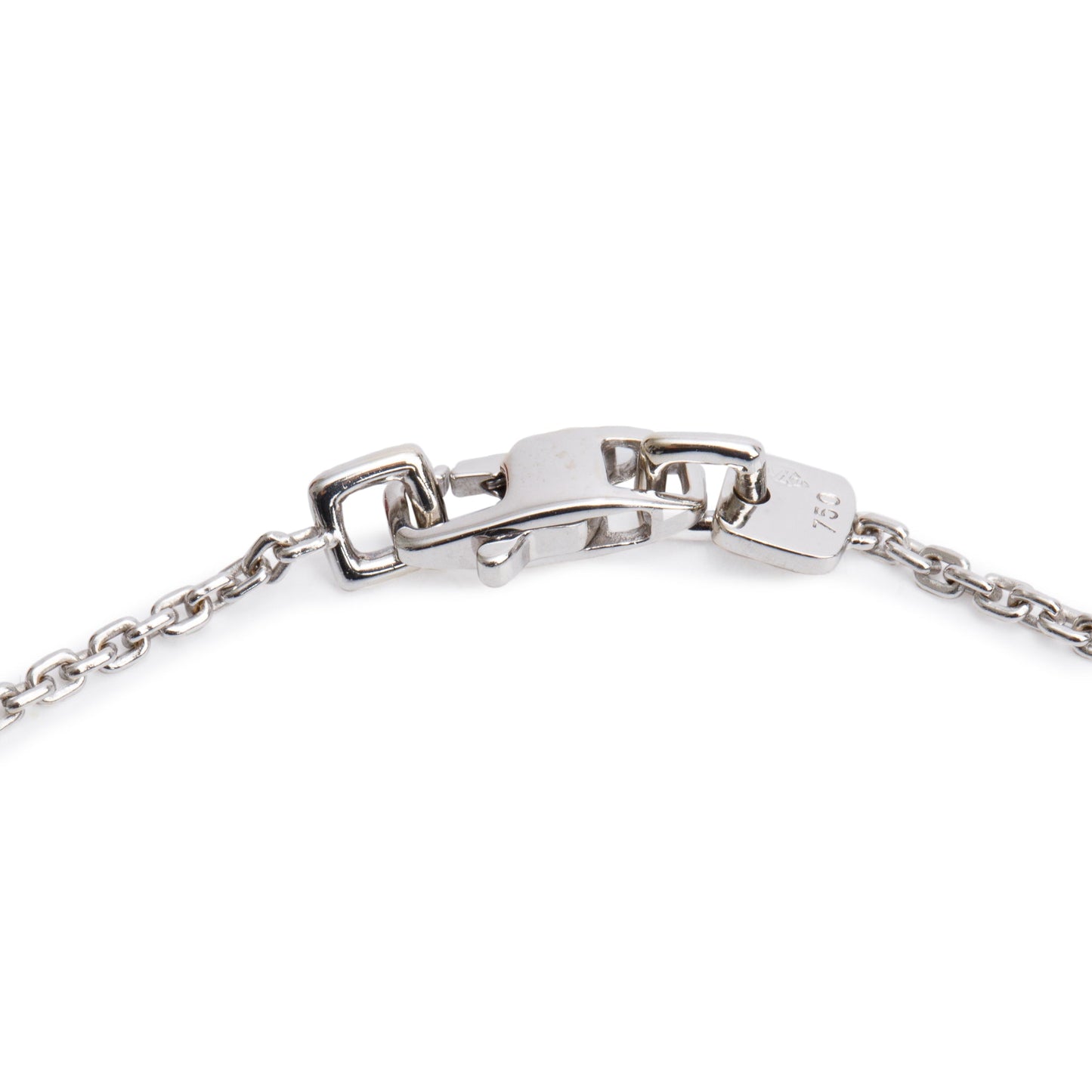 Louis Vuitton 18k White Gold Pave Diamond Heart Locket Pendant Necklace