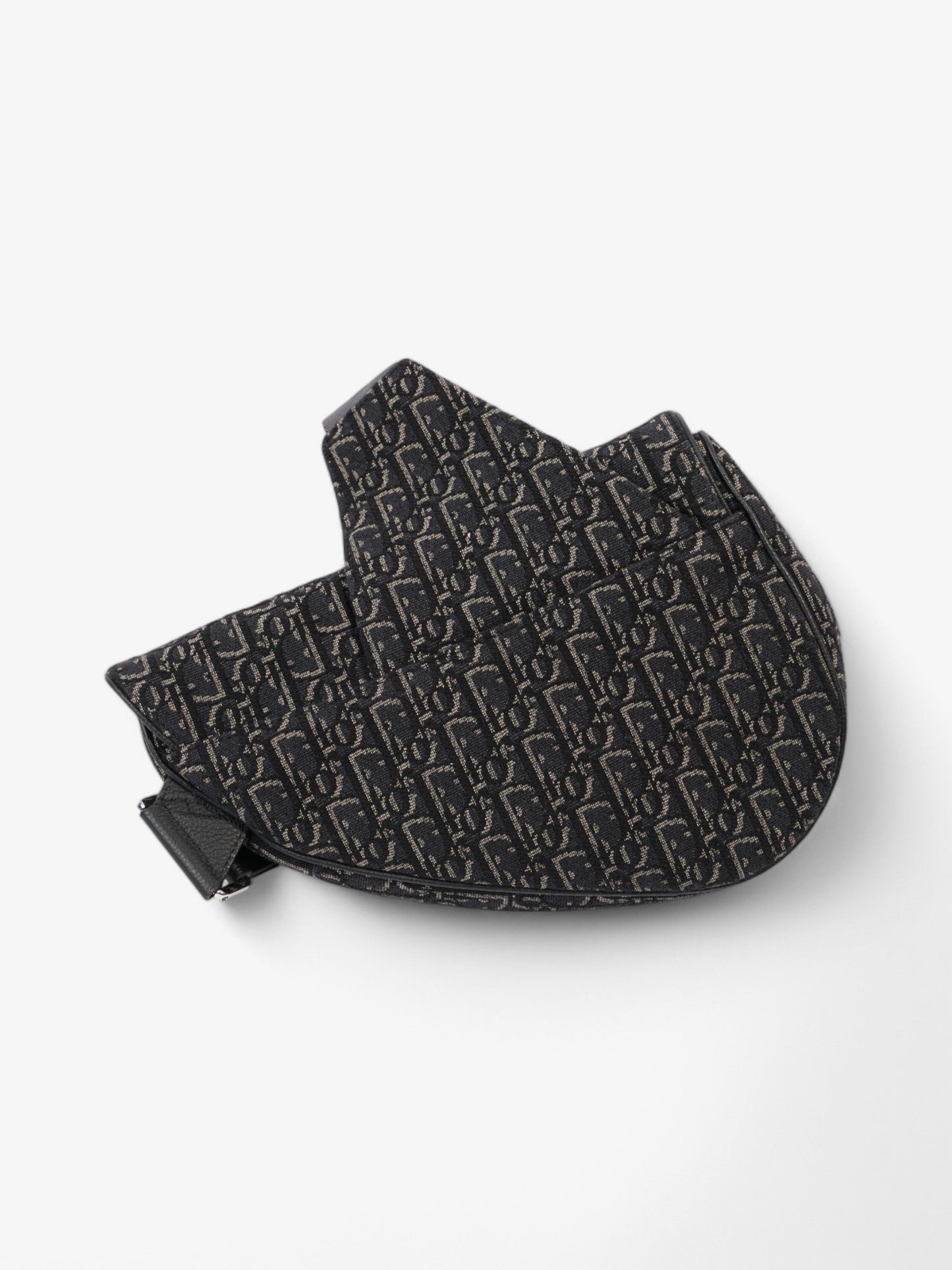 Christian Dior Saddle Bag Black Oblique Canvas