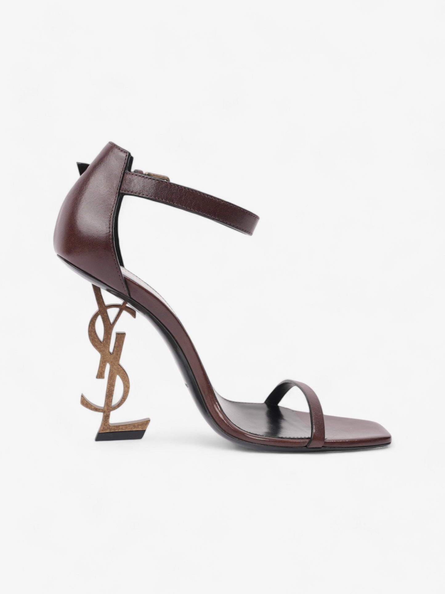 Saint Laurent Opyum 110mm Brown / Gold Leather EU 38 UK 5