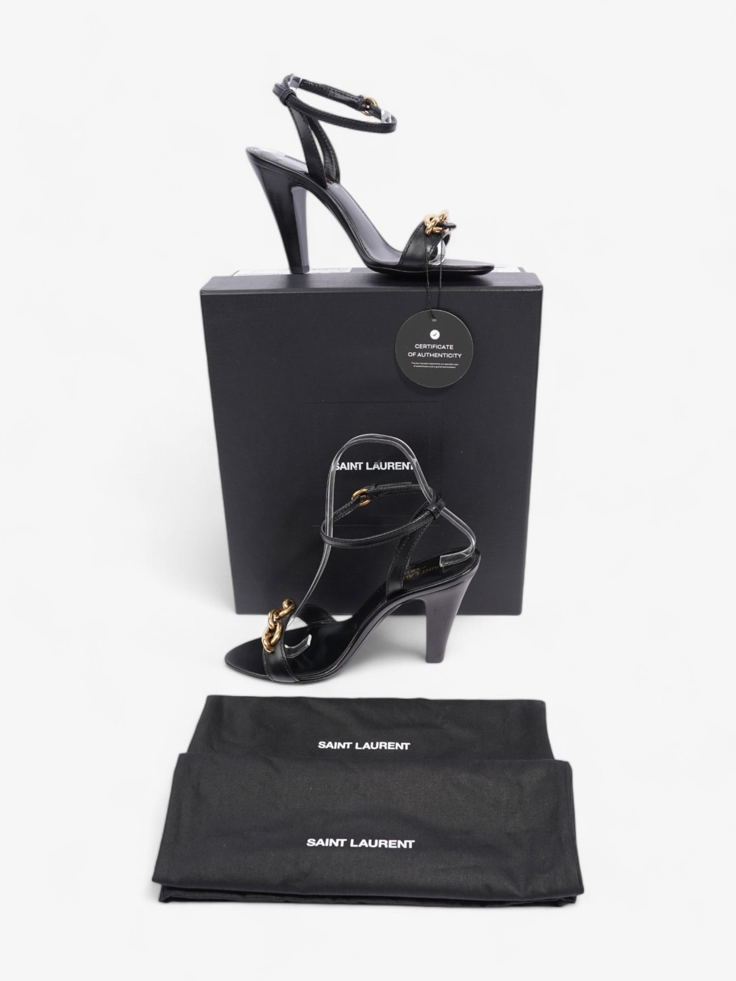 Saint Laurent Maillon 95 Black Leather EU 37 UK 4