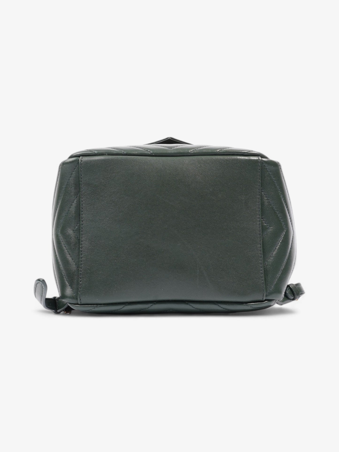 Saint Laurent Joe Monogram Backpack Dark Green Matelasse Leather