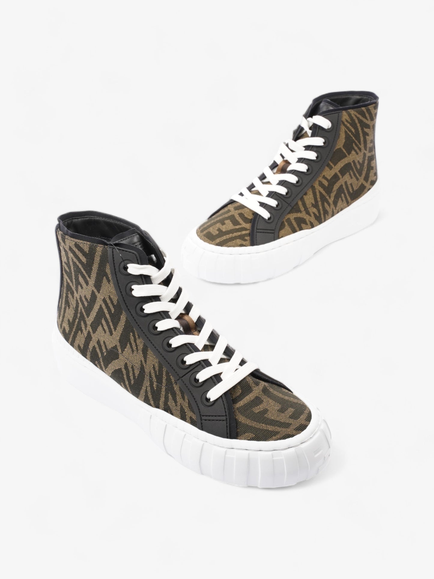 Fendi FF Vertigo High Top Monogram Suede EU 41 UK 7