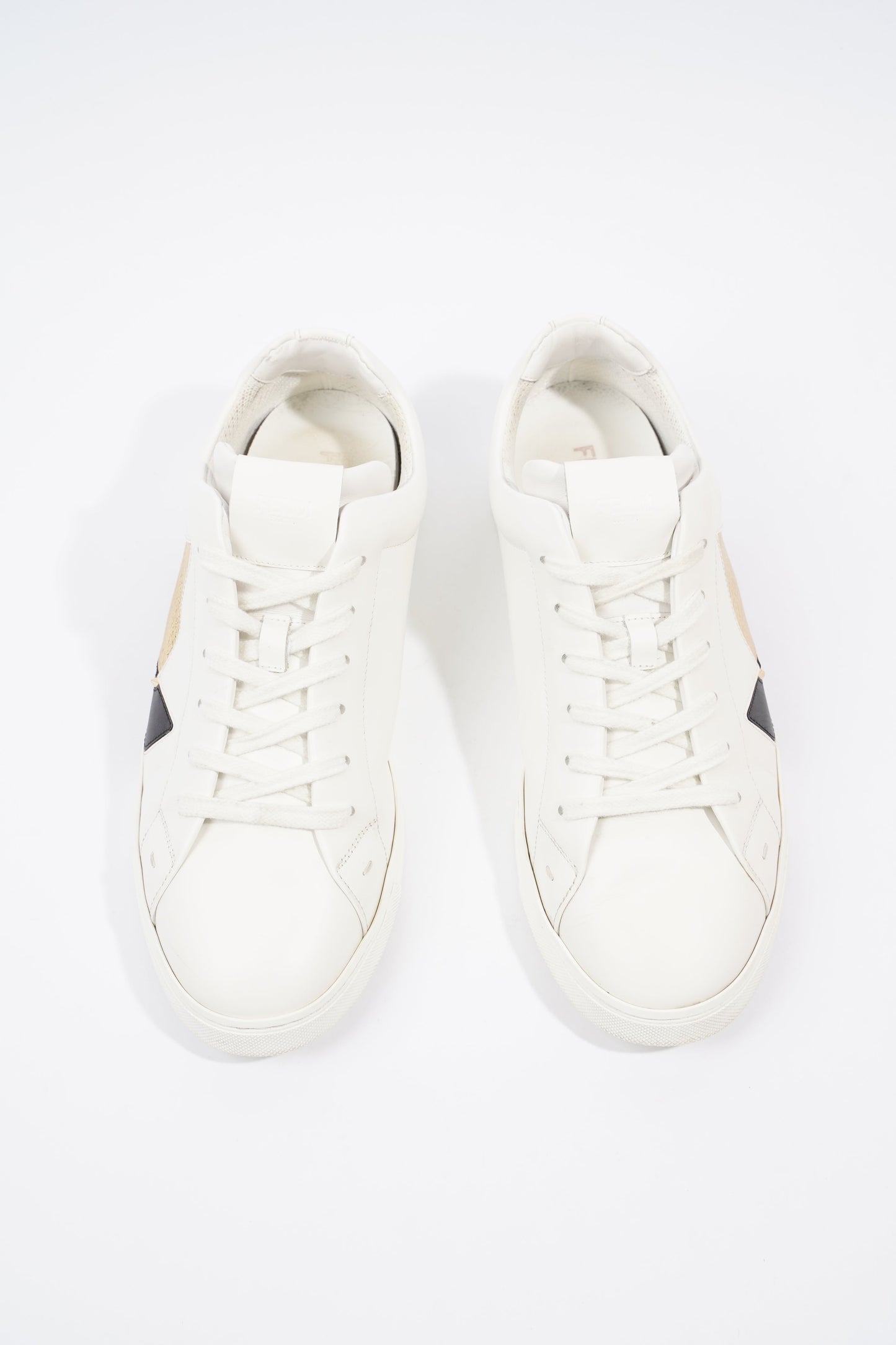 Fendi Monster Eyes Sneaker White / Gold / Black Leather EU 42 UK 8