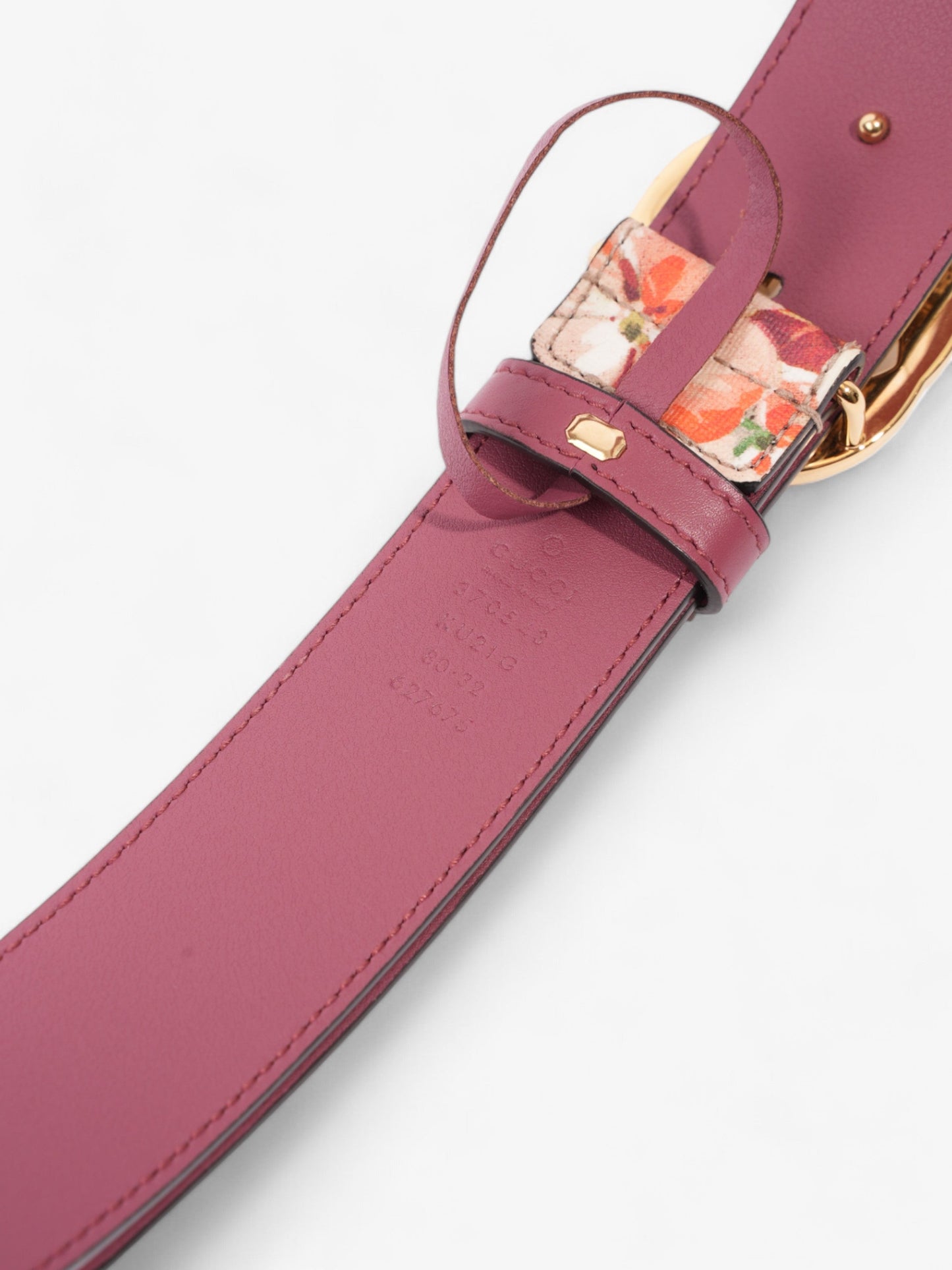 Gucci Interlocking G Belt Bloom Monogram Canvas 80cm / 32"