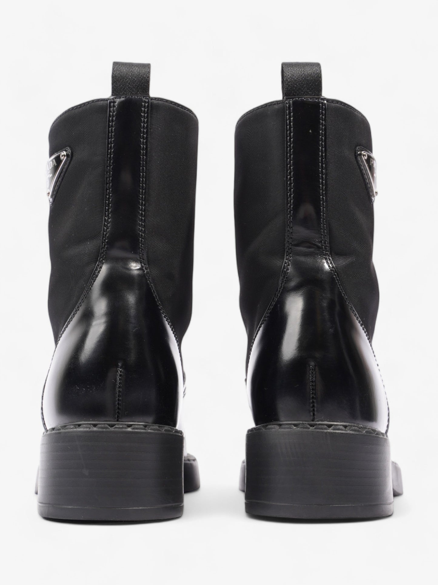 Prada Brushed-leather and Re-Nylon Boots Black Re Nylon EU 38 UK 5