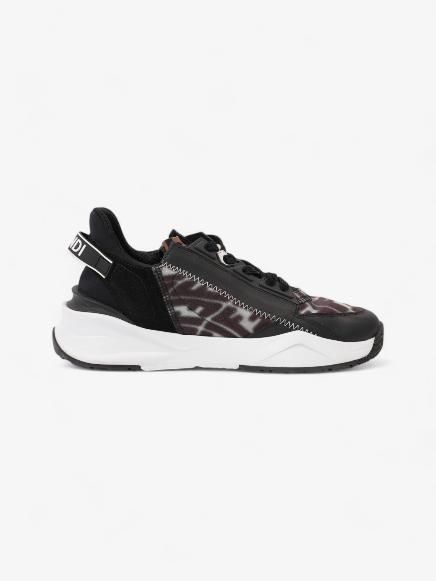 Fendi Flow Sneakers Black / White Canvas EU 38 UK 5