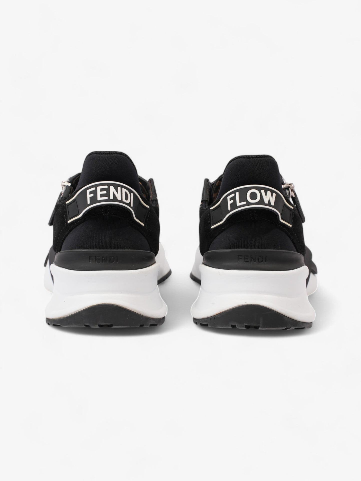 Fendi Flow Sneakers Black / White Canvas EU 38 UK 5
